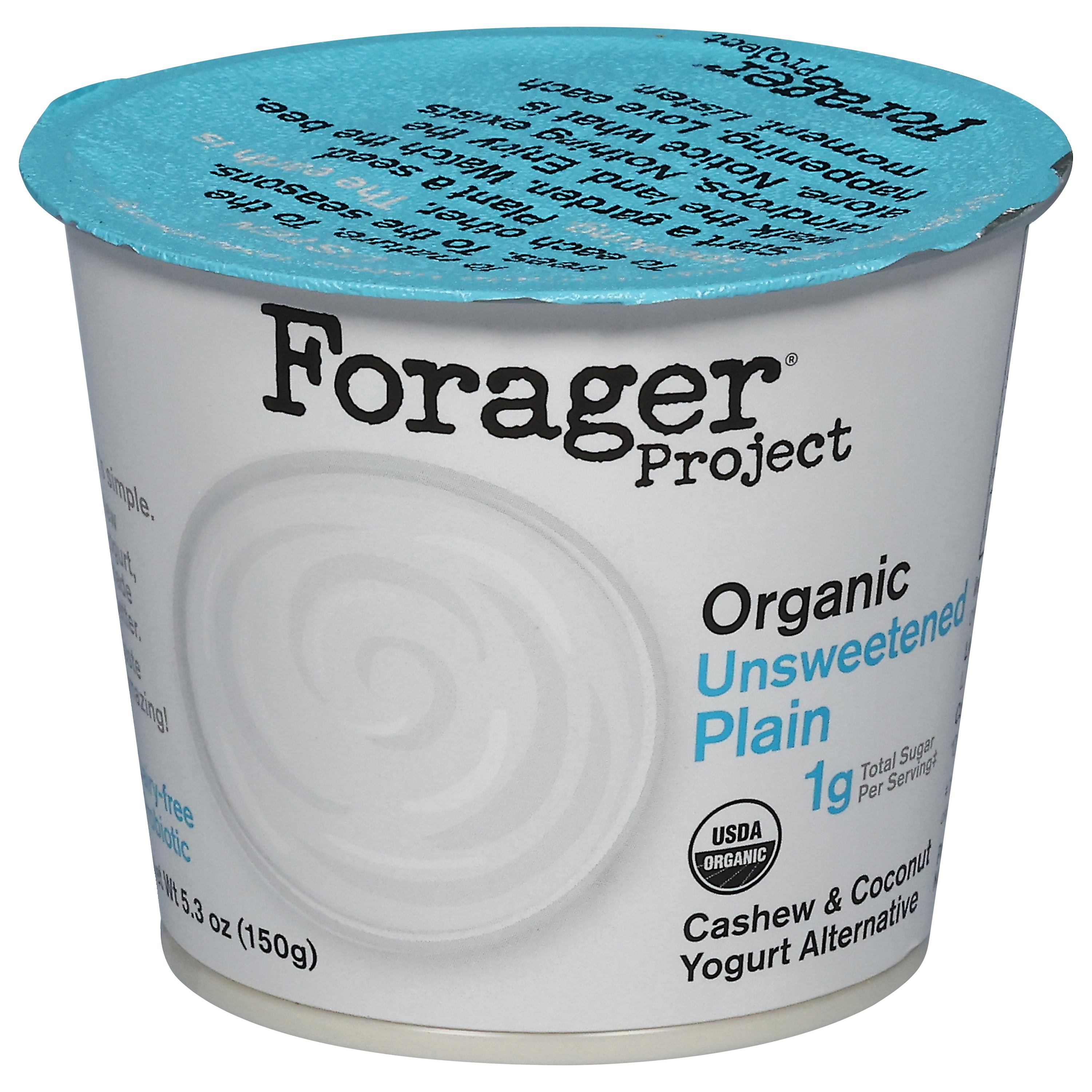 Forager Project Dairy-Free Organic Probiotic Cashew & Coconut Unsweetened Plain Yogurt Alternative