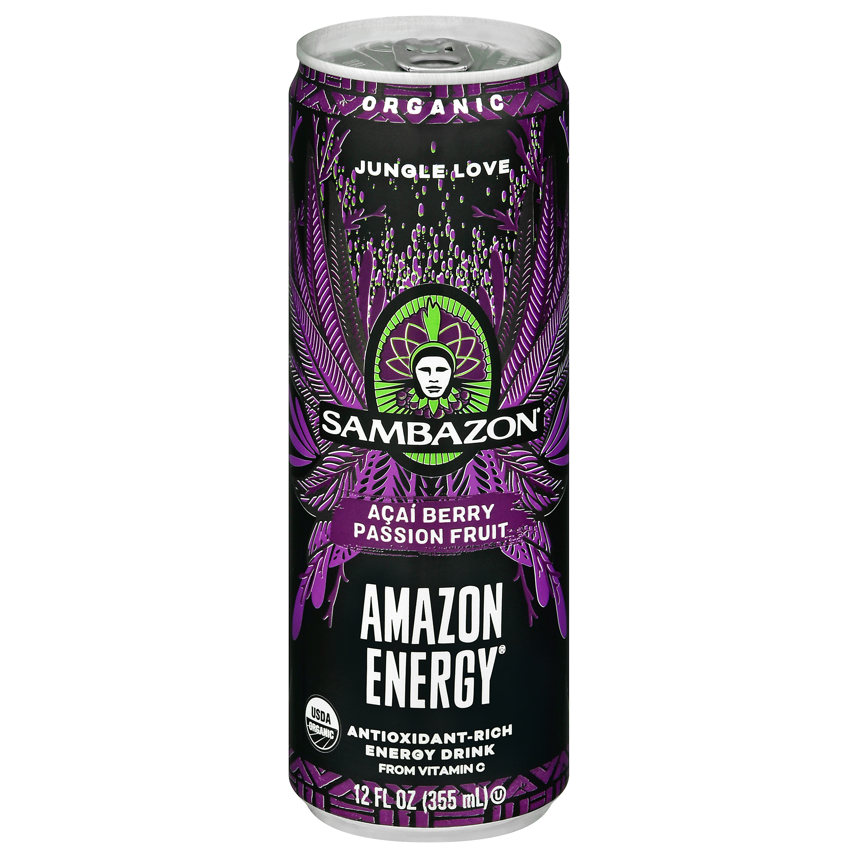 Sambazon Amazon Energy Jungle Love Acai Berry Passion Fruit Energy Drink