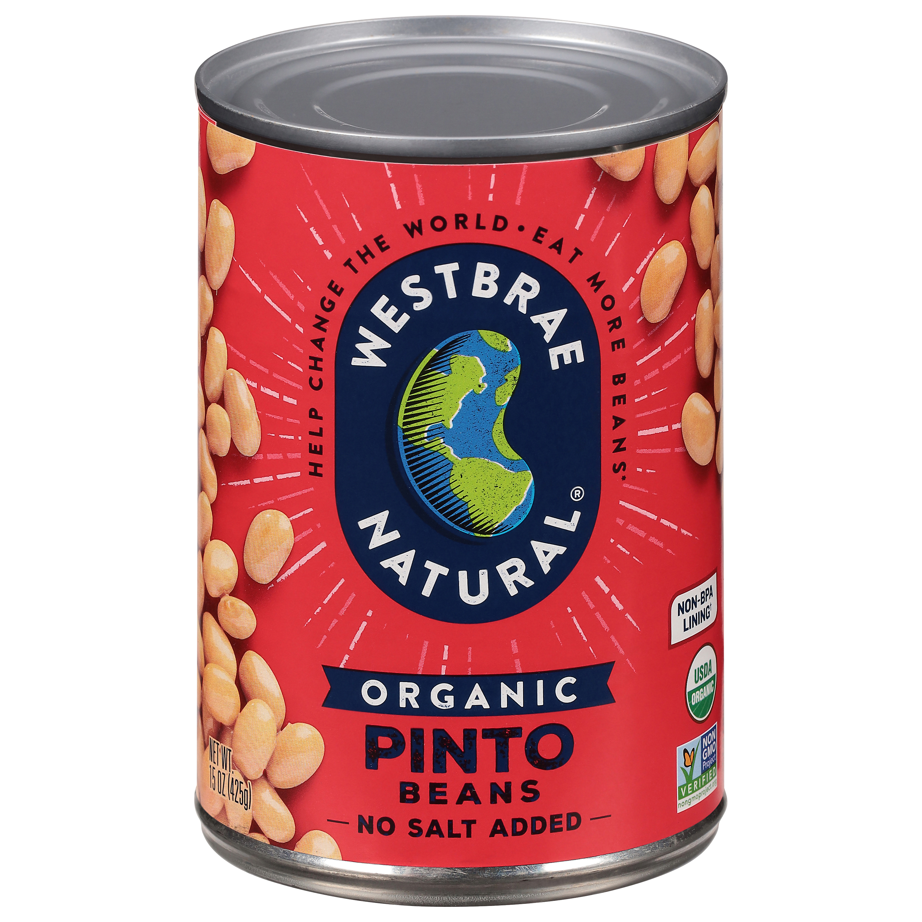 Westbrae Natural No Salt Added Organic Pinto Beans