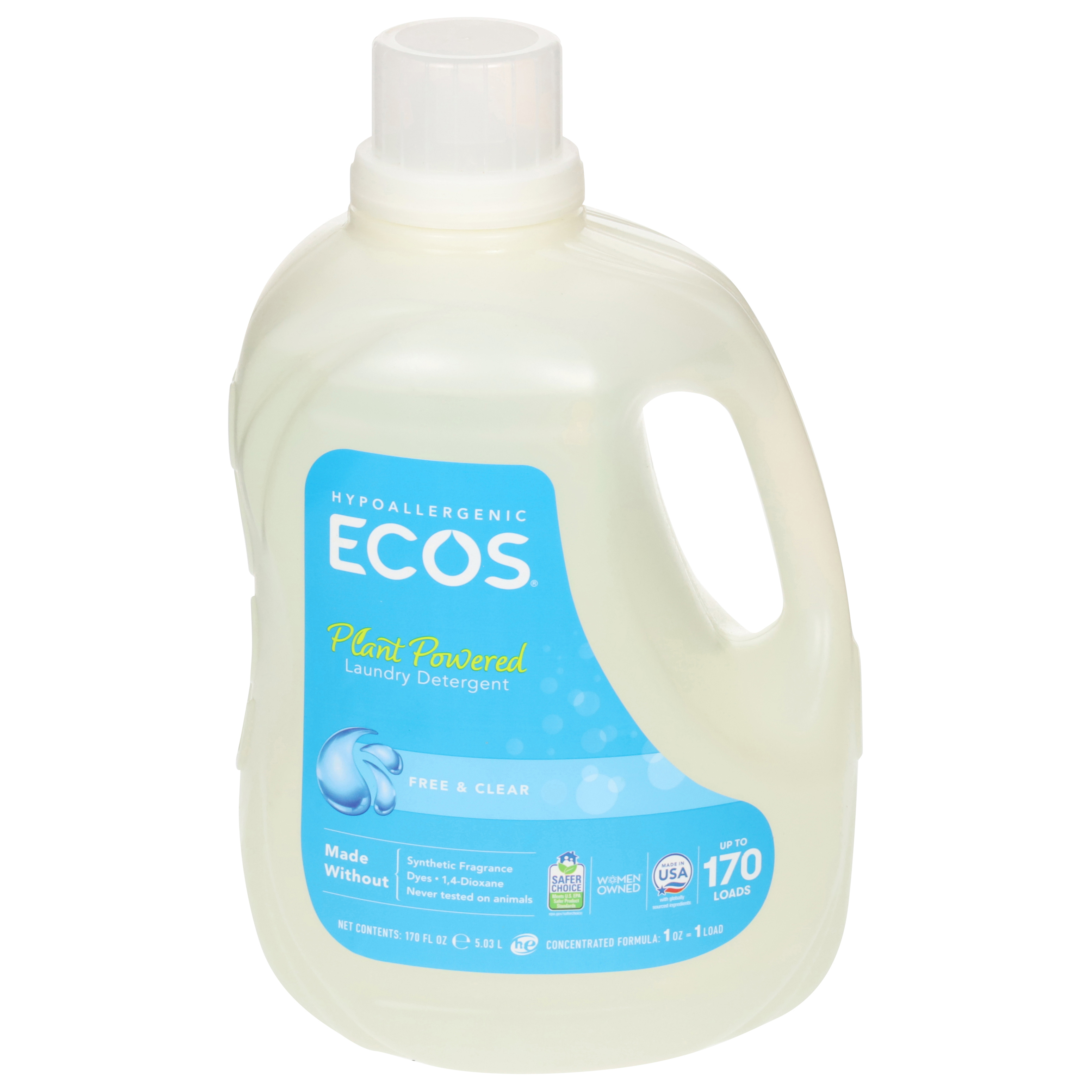 Ecos Plant Powered Free & Clear Laundry Detergent