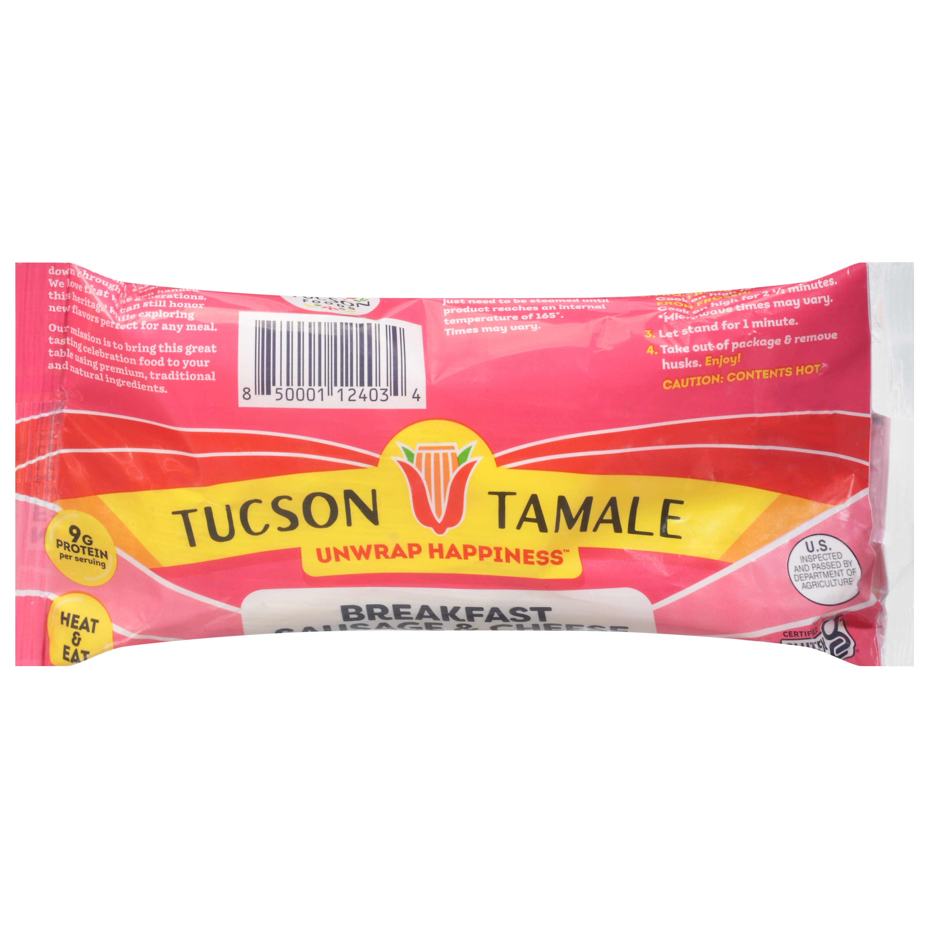 Tucson Tamale Unwrap Happiness Breakfast Sauage & Cheese Tamale