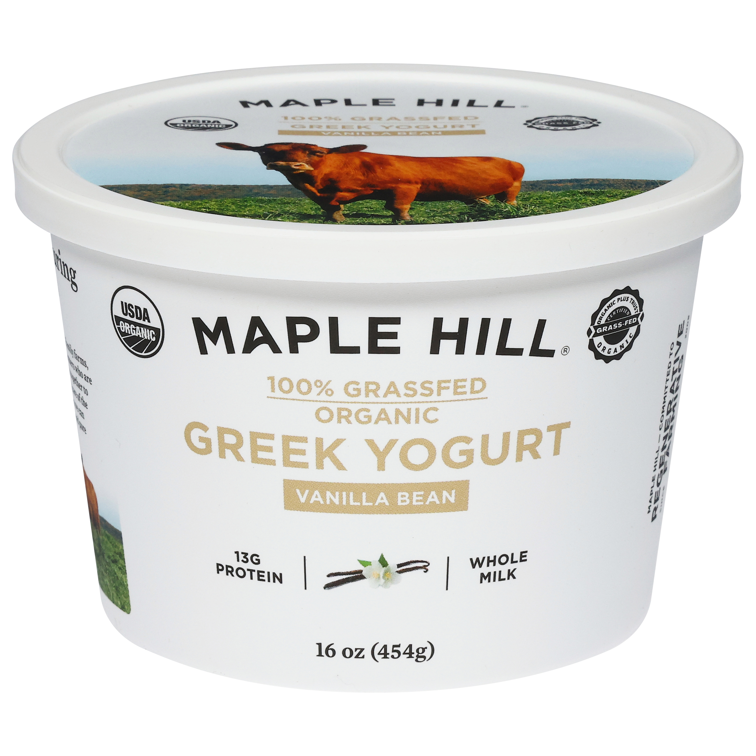Maple Hill Organic Greek Whole Milk Vanilla Bean Yogurt