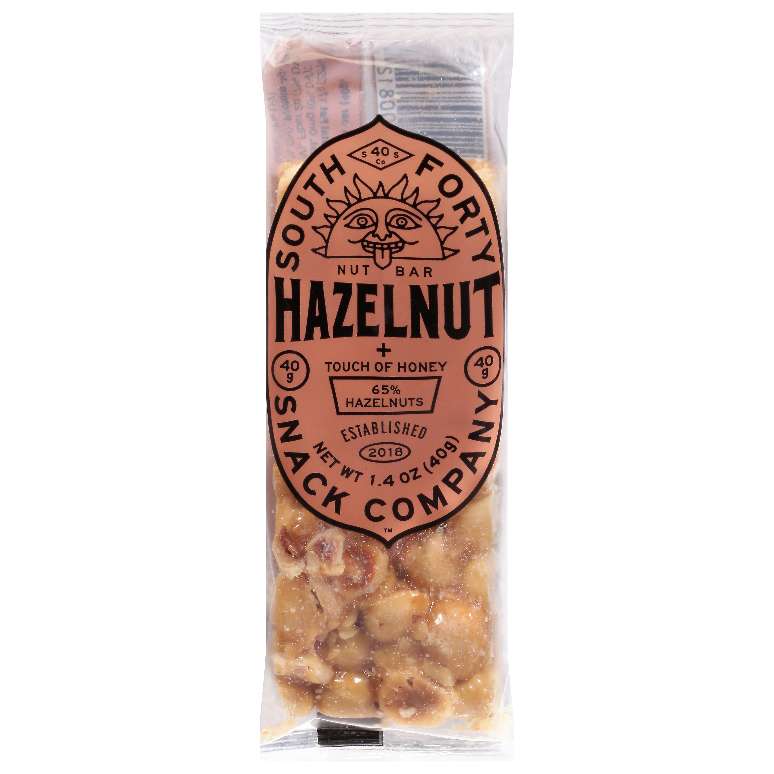 South Forty Snack Company Hazelnut + Touch of Honey Nut Bar