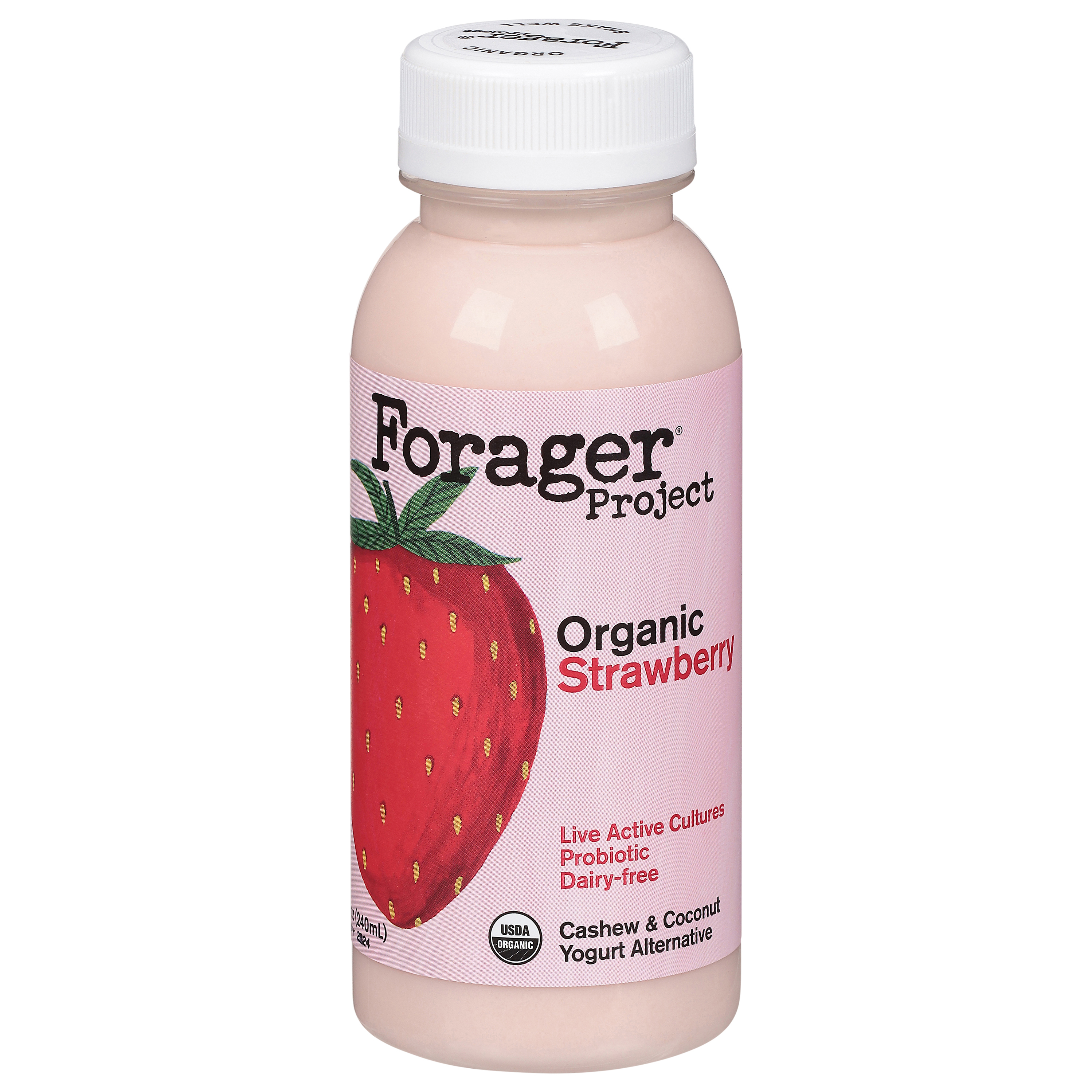 Forager Project Probiotic Organic Dairy-Free Strawberry Yogurt Alternative