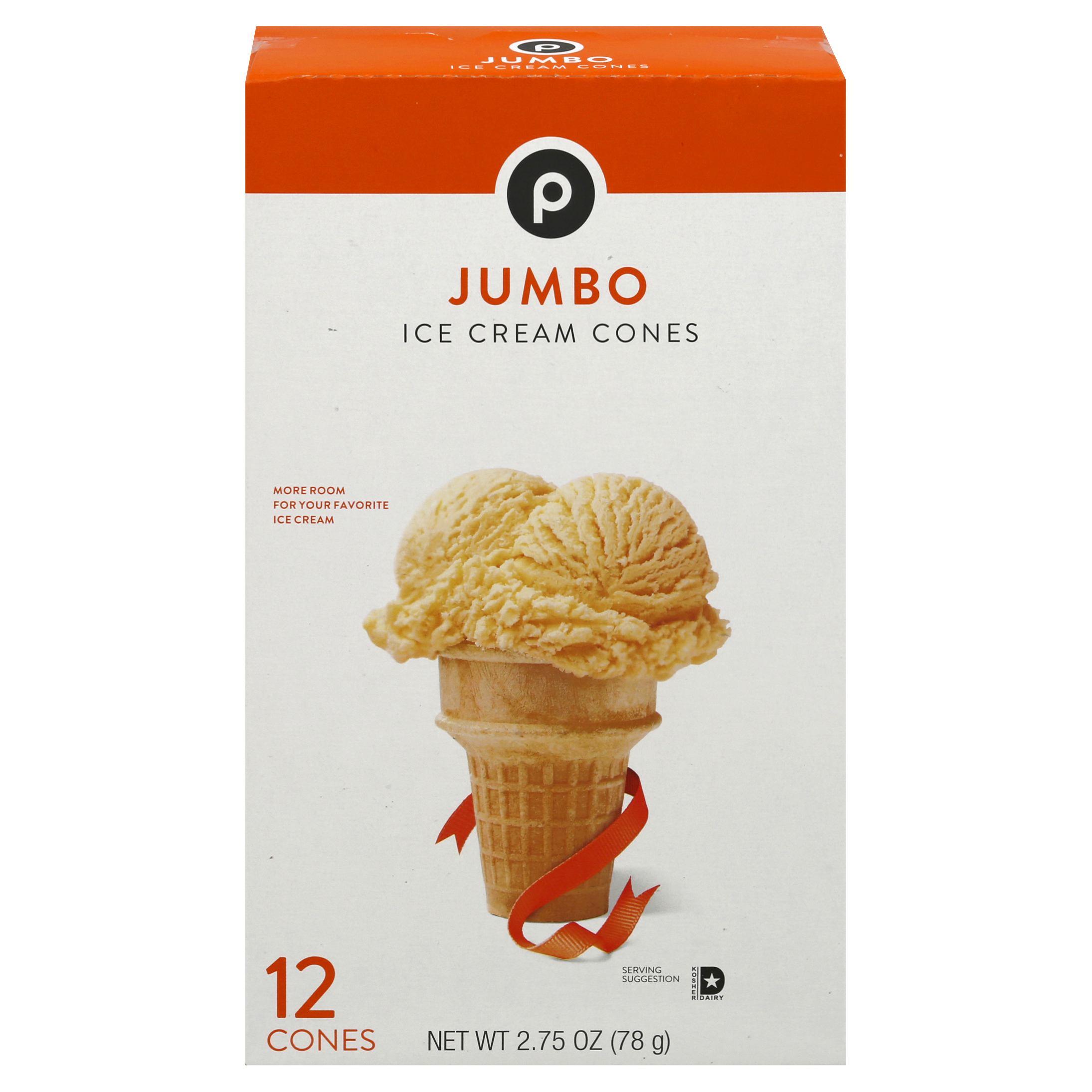 Publix Jumbo Ice Cream Cones 12 12 ea