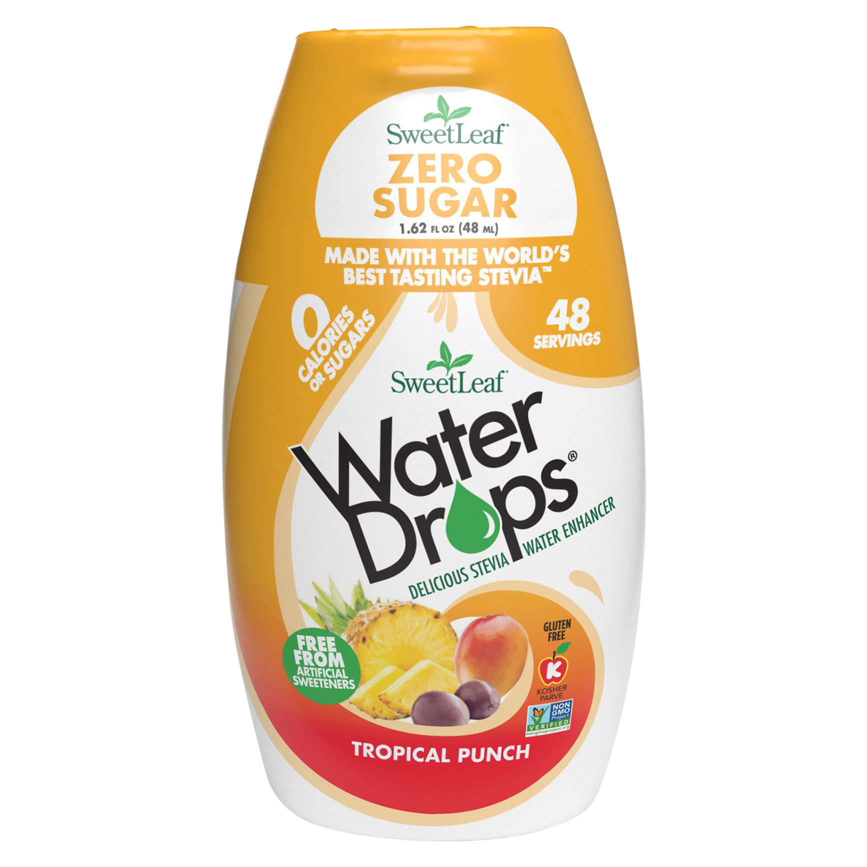 SweetLeaf Water Drops Zero Sugar Tropical Punch Delicious Stevia Water Enhancer