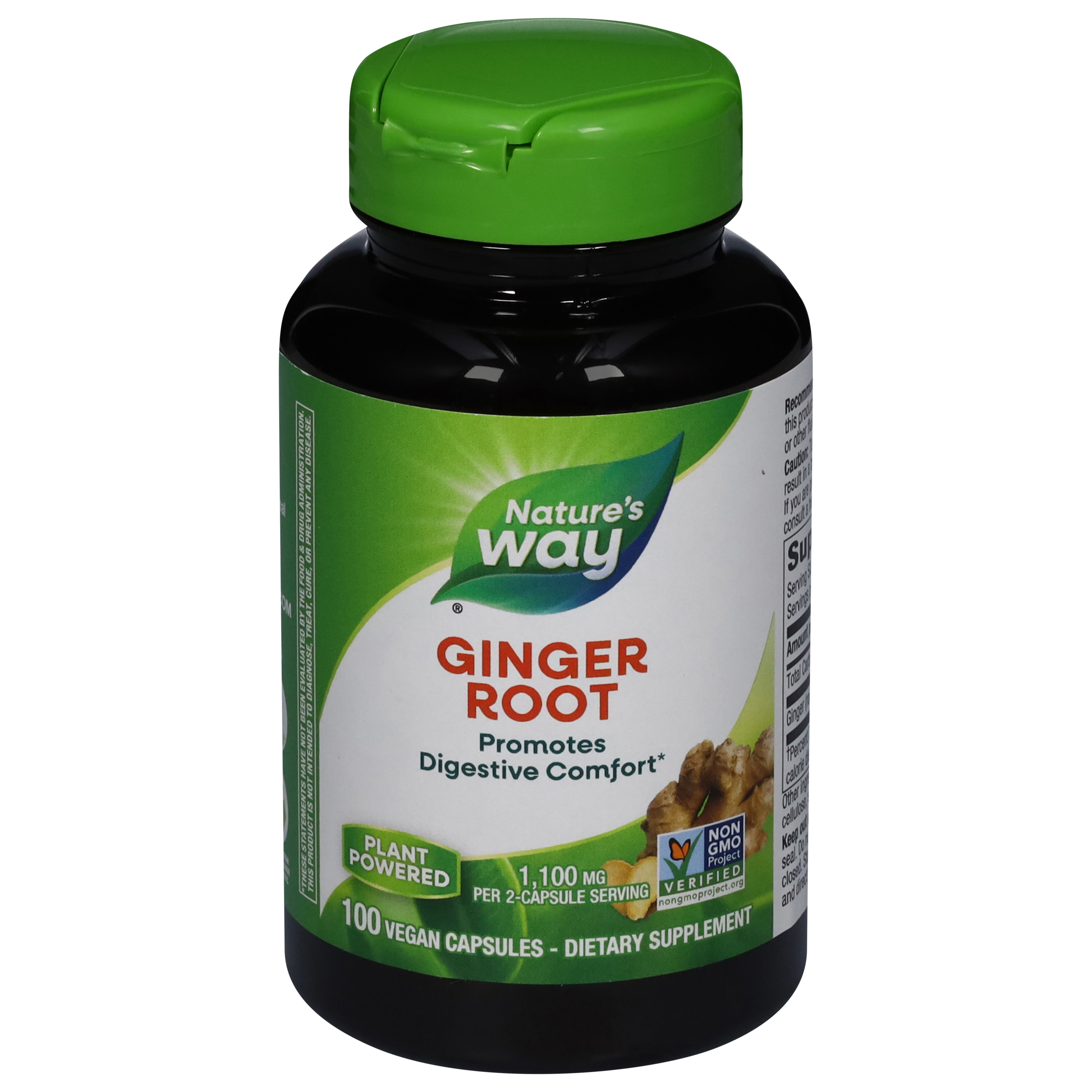 Nature's Way 1100 mg Ginger Root 100 Vegan Capsules
