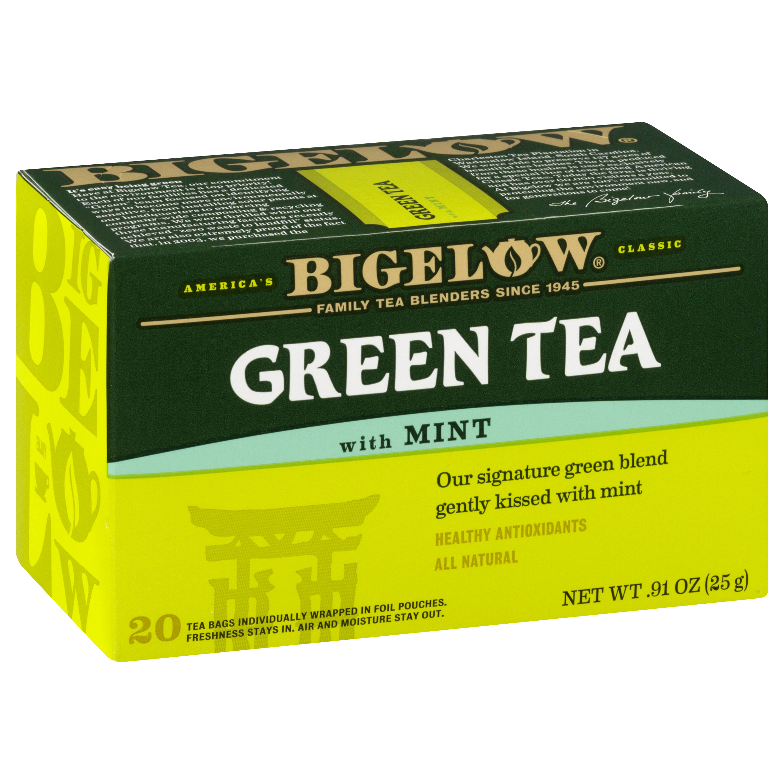 Bigelow Bags with Mint Green Tea