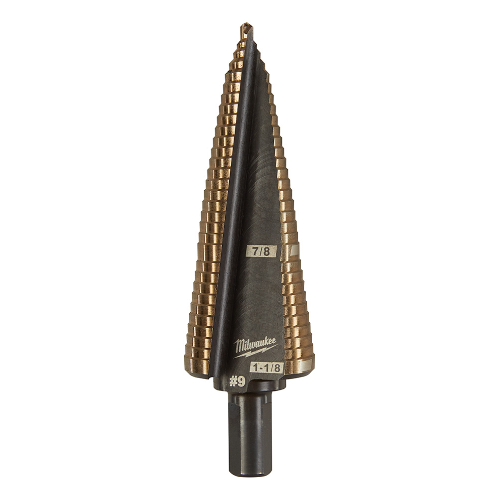 Product image for Milwaukee 48-89-9289 Milwaukee Cobalt Step Drill Bit #9 (7/8"-1-1/8")