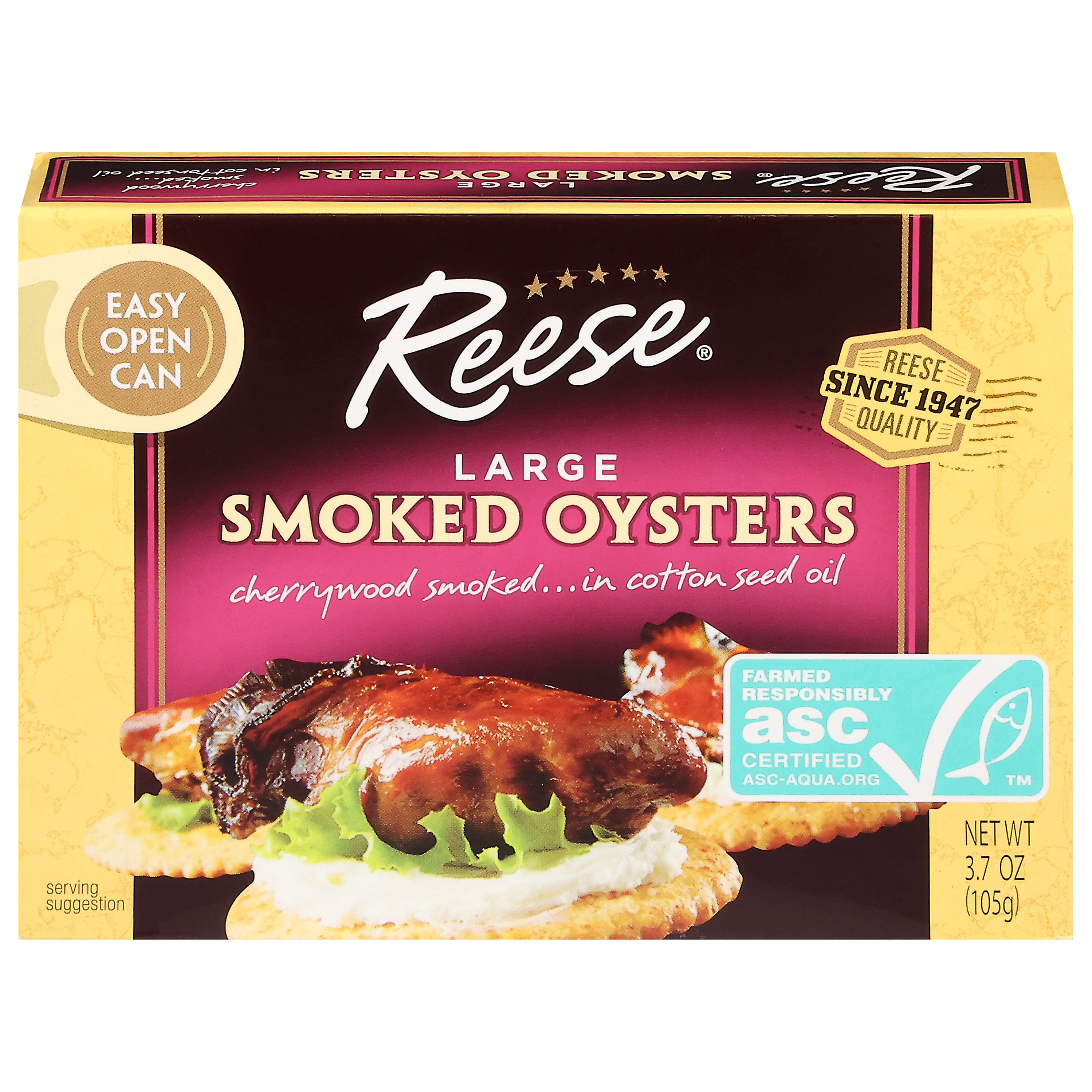 Reese Smoked Oysters Large