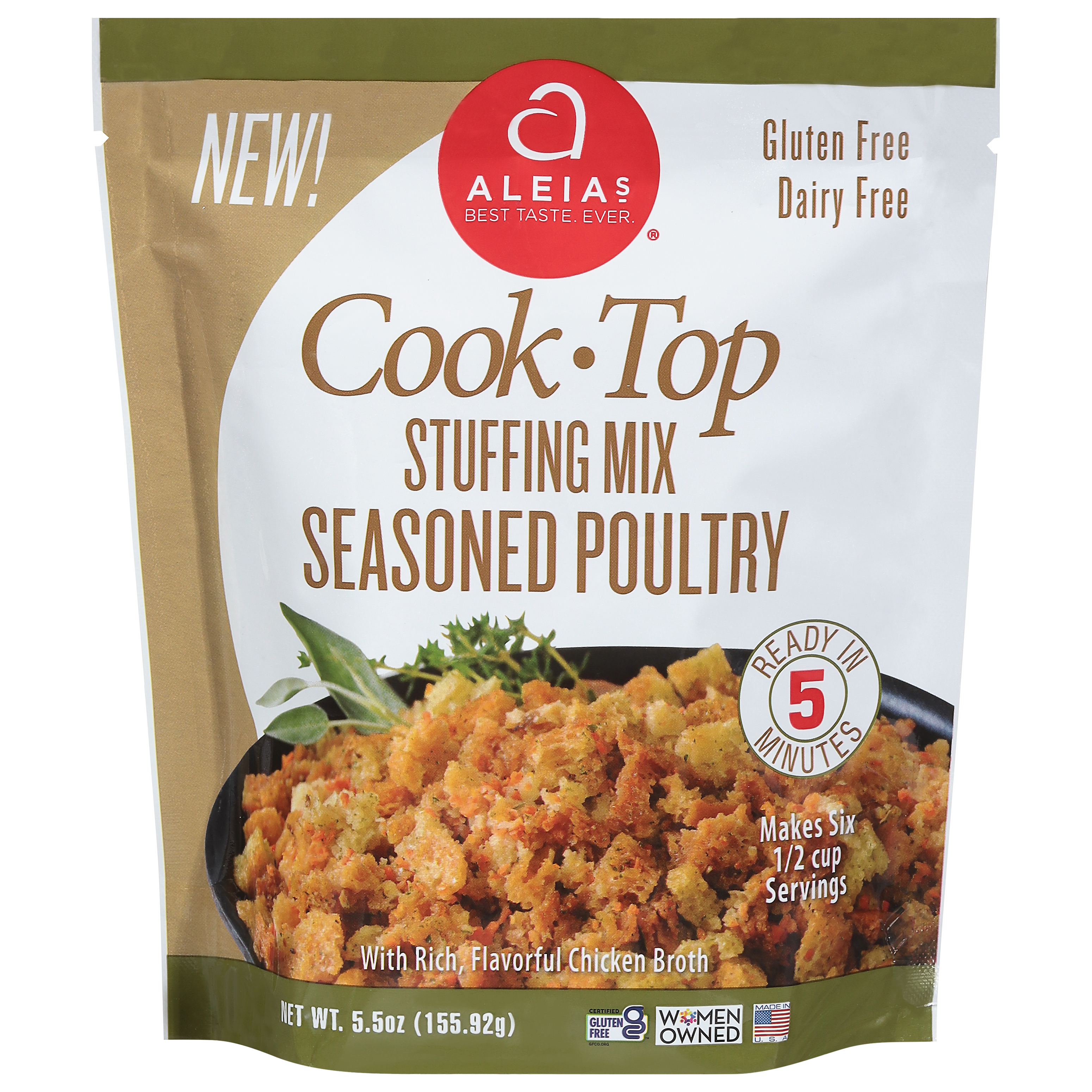 Aleia's Cook-Top Seasoned Poultry Stuffing Mix