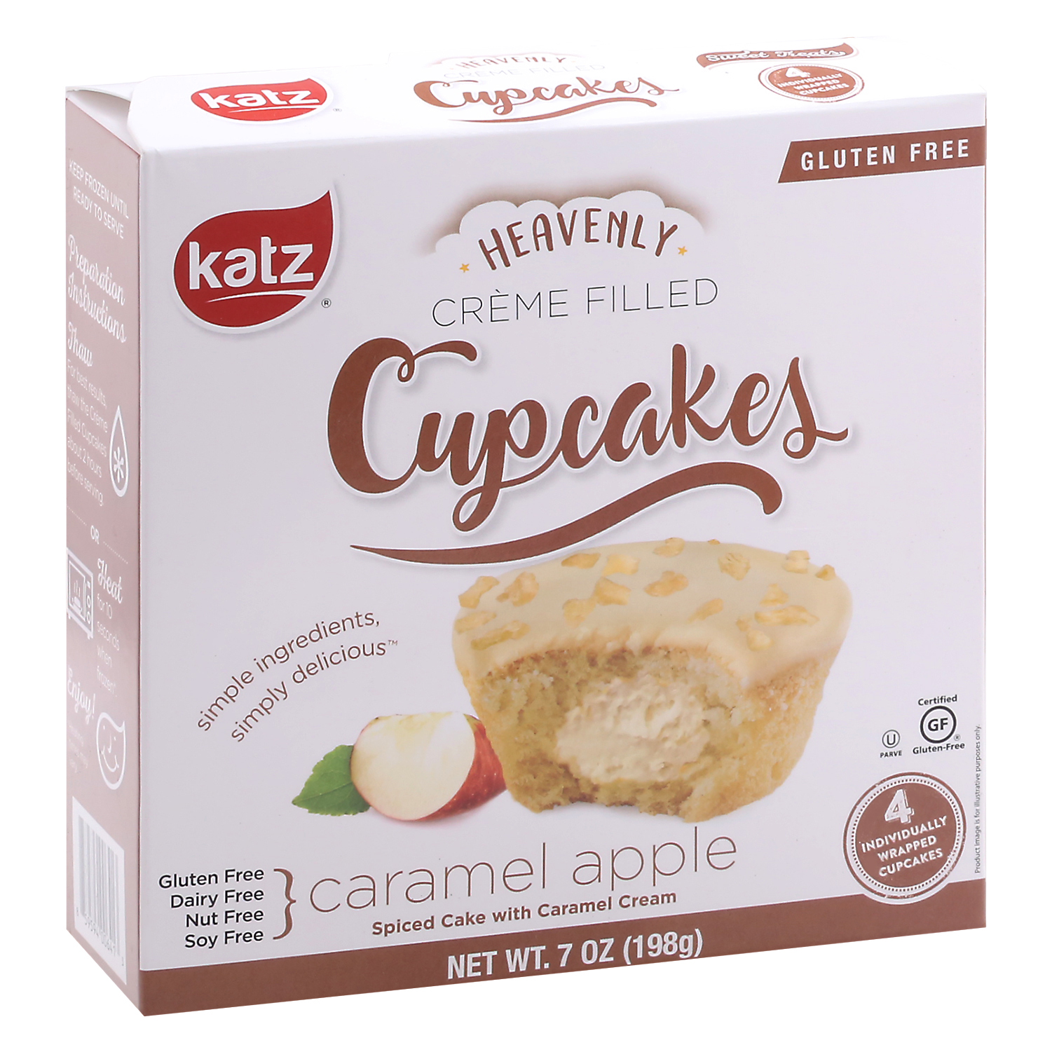 Katz Creme Filled Caramel Apple Cupcakes