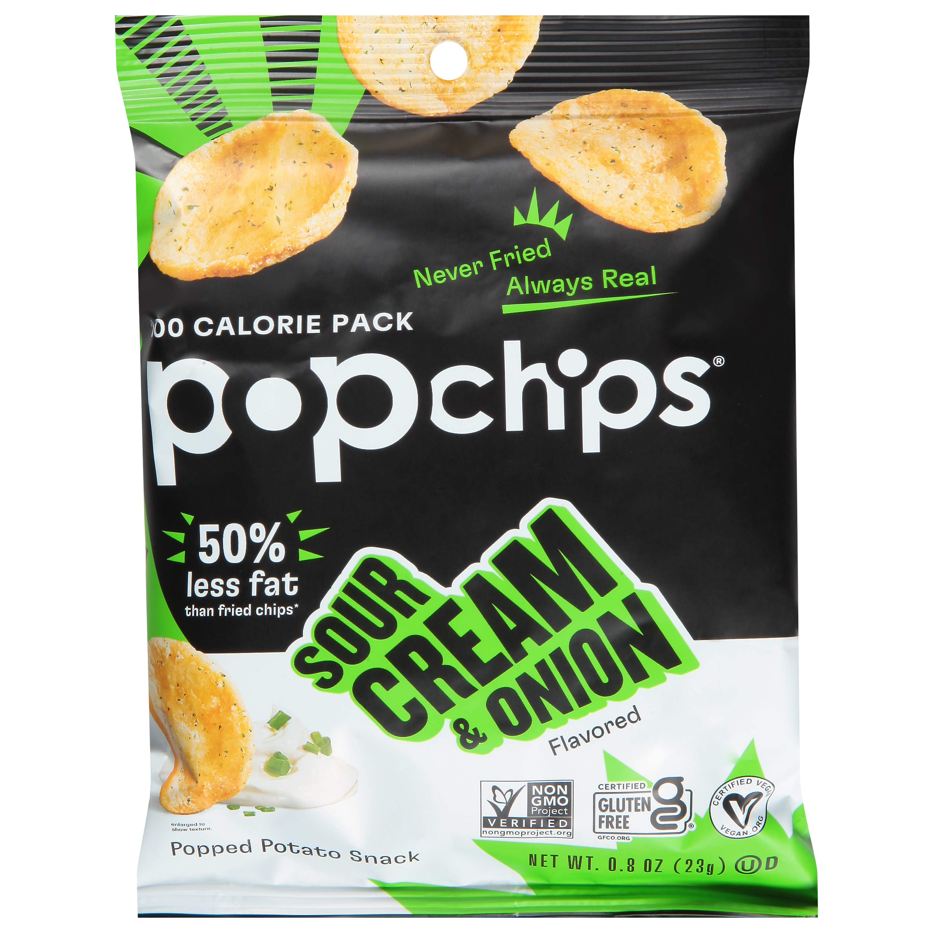 Popchips Sour Cream & Onion Flavored Popped Potato Snack