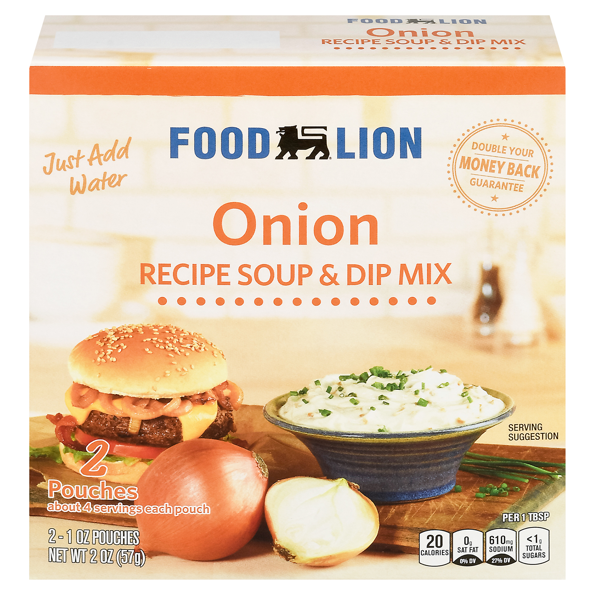 Food Lion Onion Soup & Dip Mix 2 1 oz Pouches