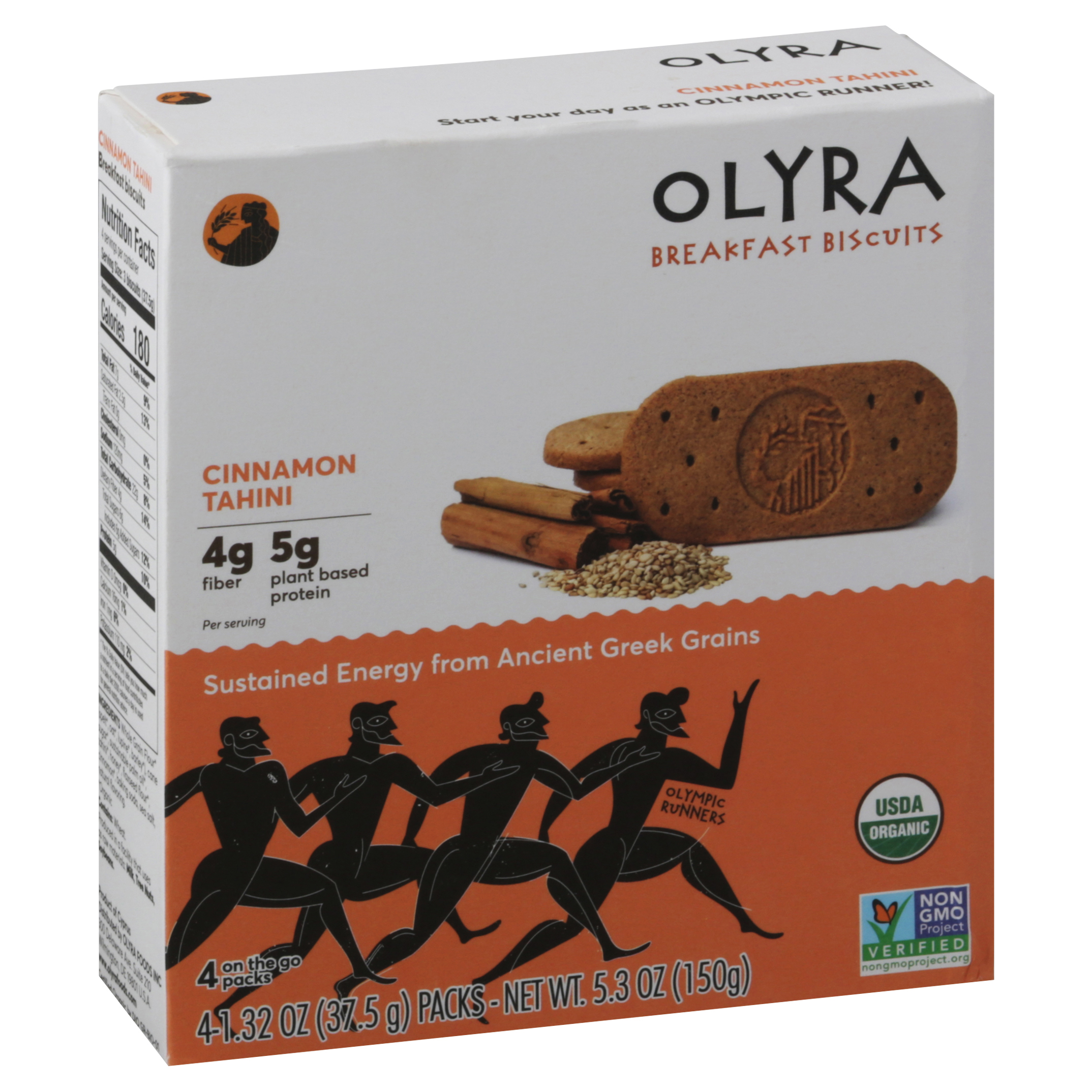 Olyra Cinnamon Tahini Breakfast Biscuits On the Go Packs
