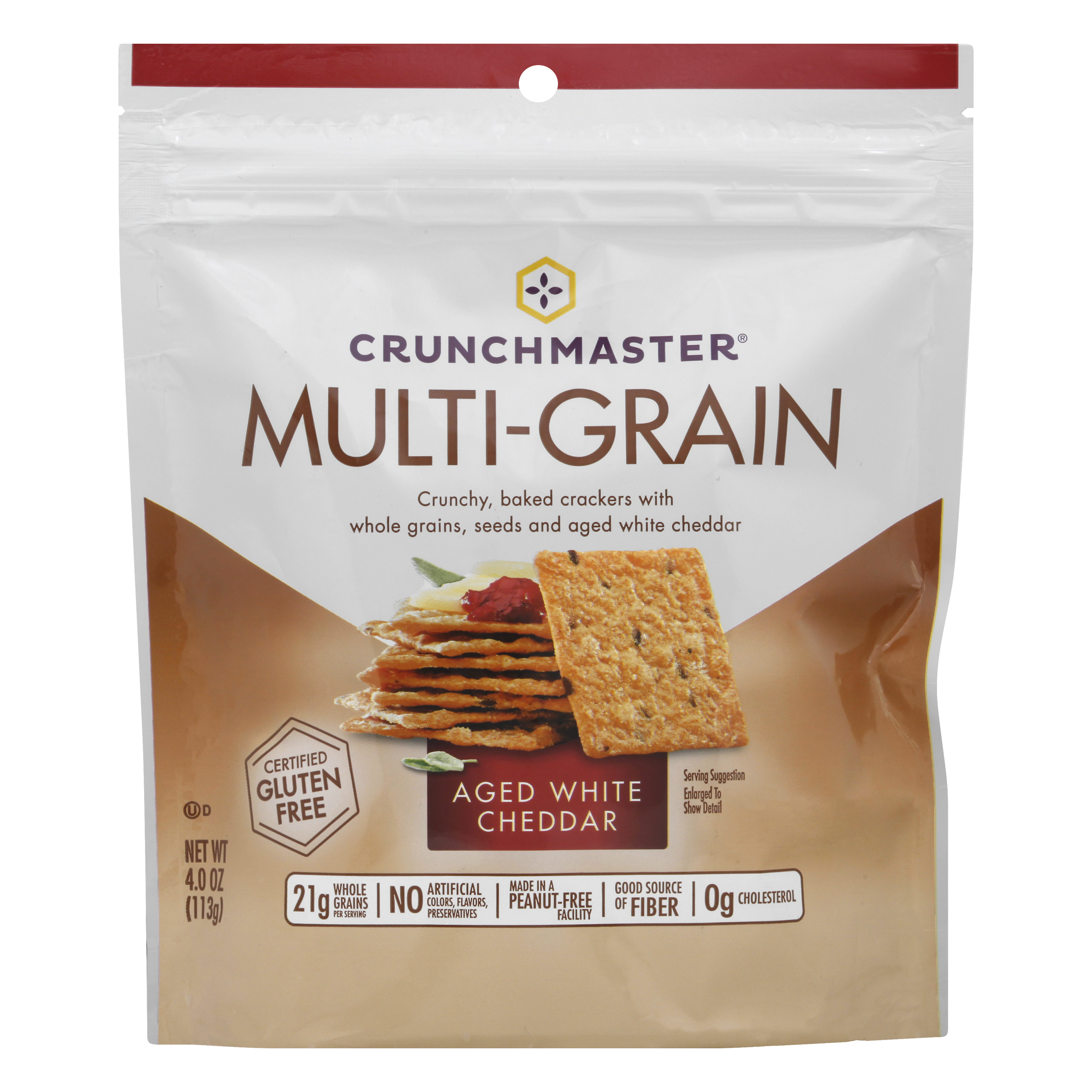 Crunchmaster Multi-Grain Aged White Cheddar Crackers