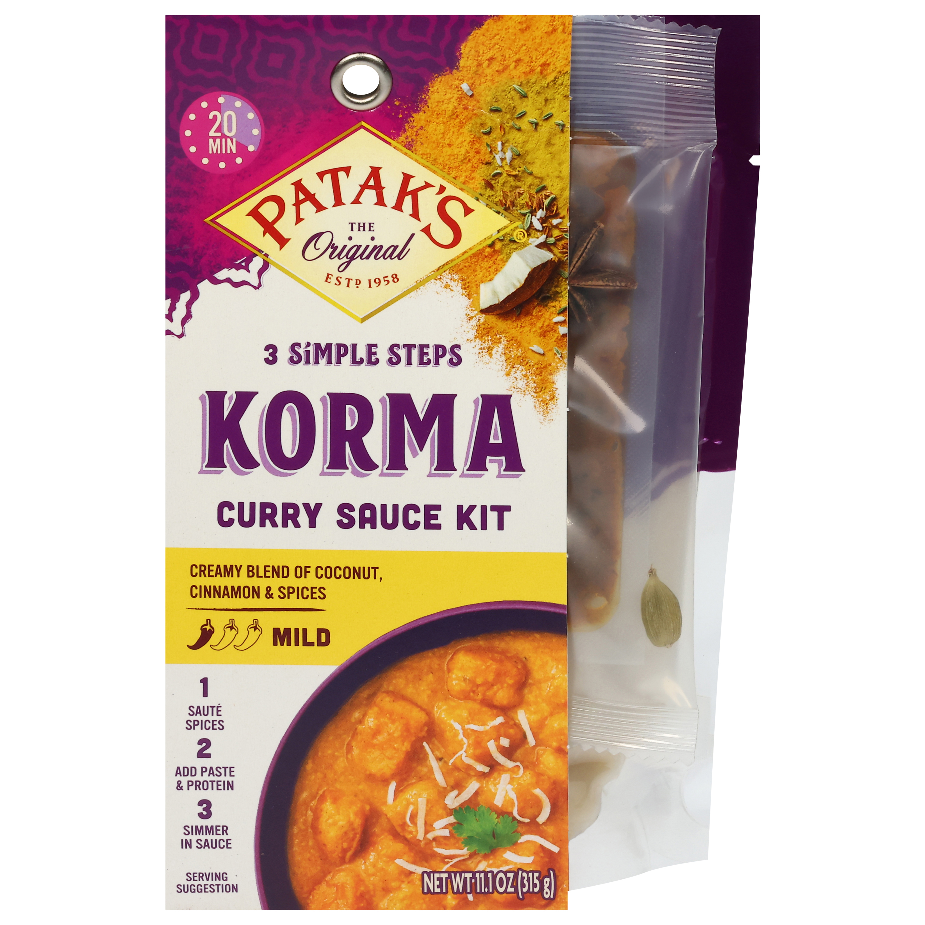 Patak's Mild Korma Curry Sauce Kit