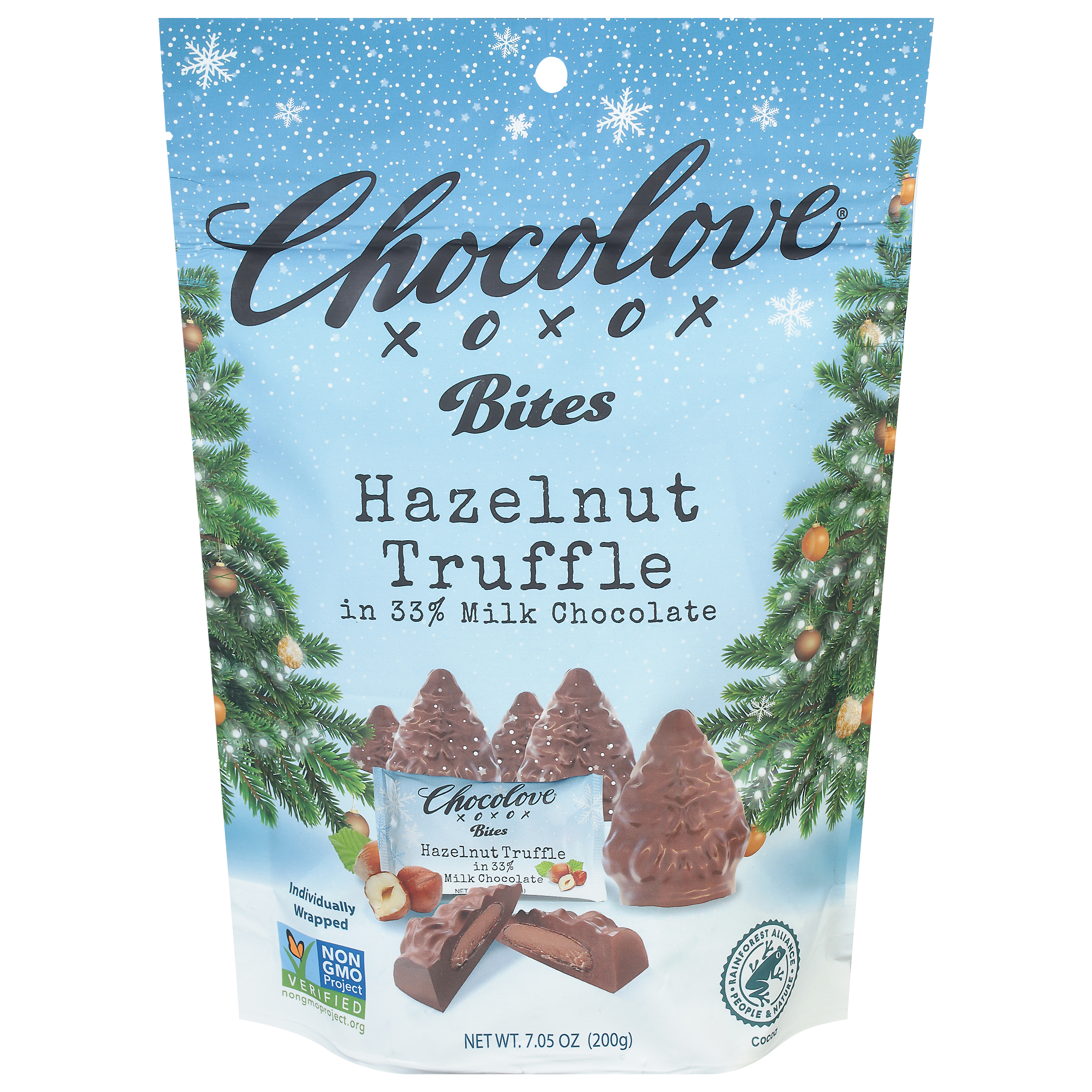 Chocolove in 33% Milk Chocolate Bites Hazelnut Truffle