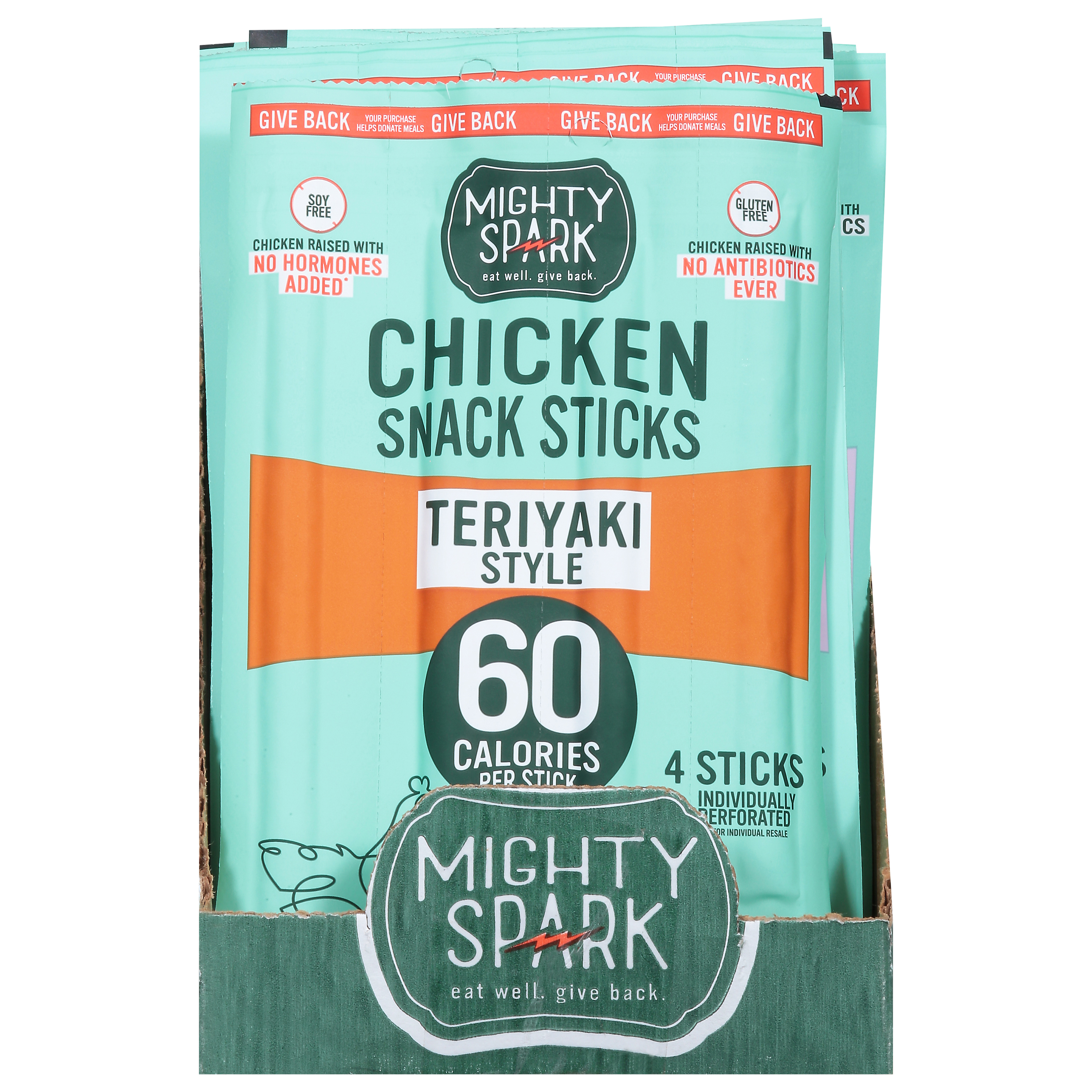 Mighty Spark Teriyaki Style Chicken Snack Sticks