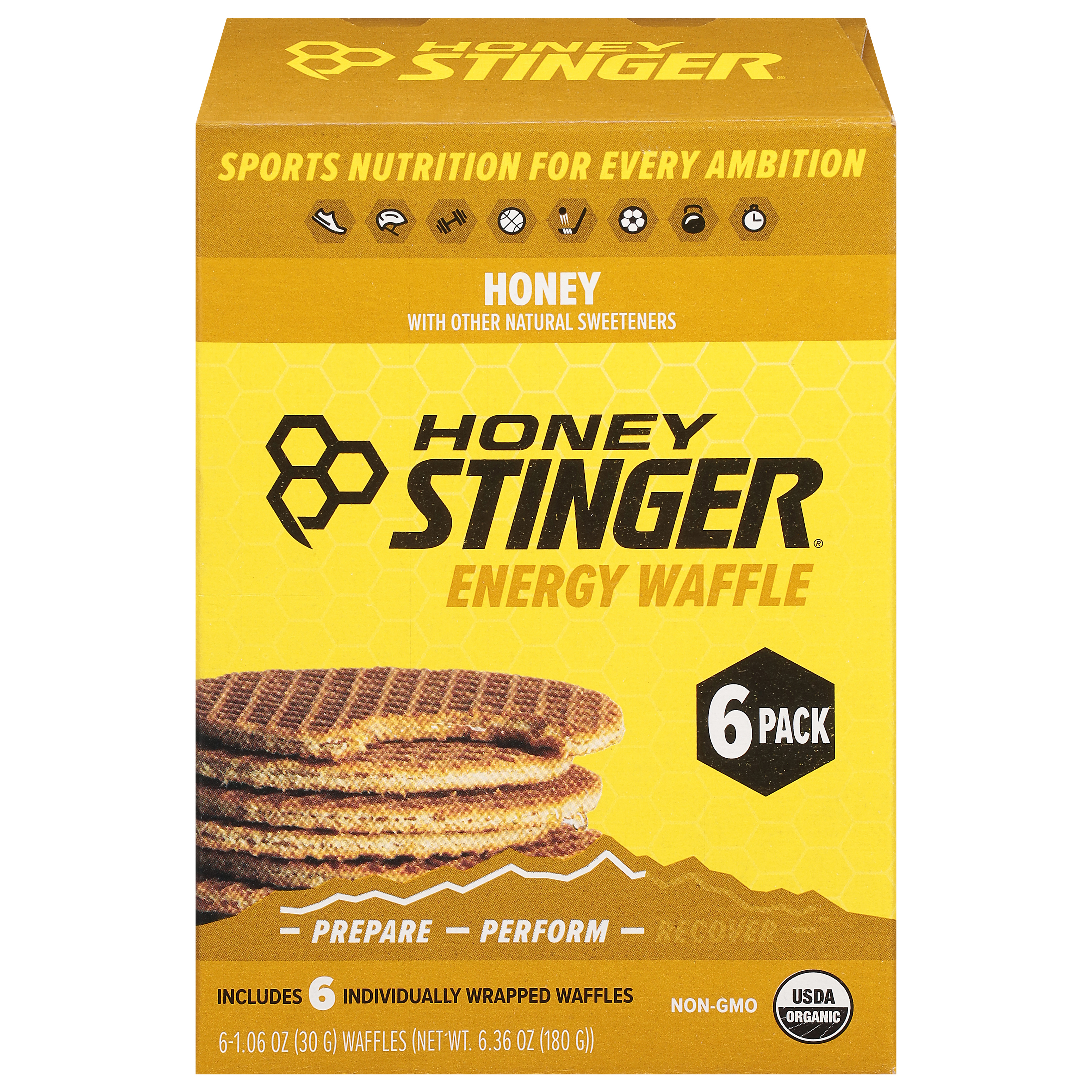 Honey Stinger Honey Energy Waffle 6 - 1.06 oz Waffles