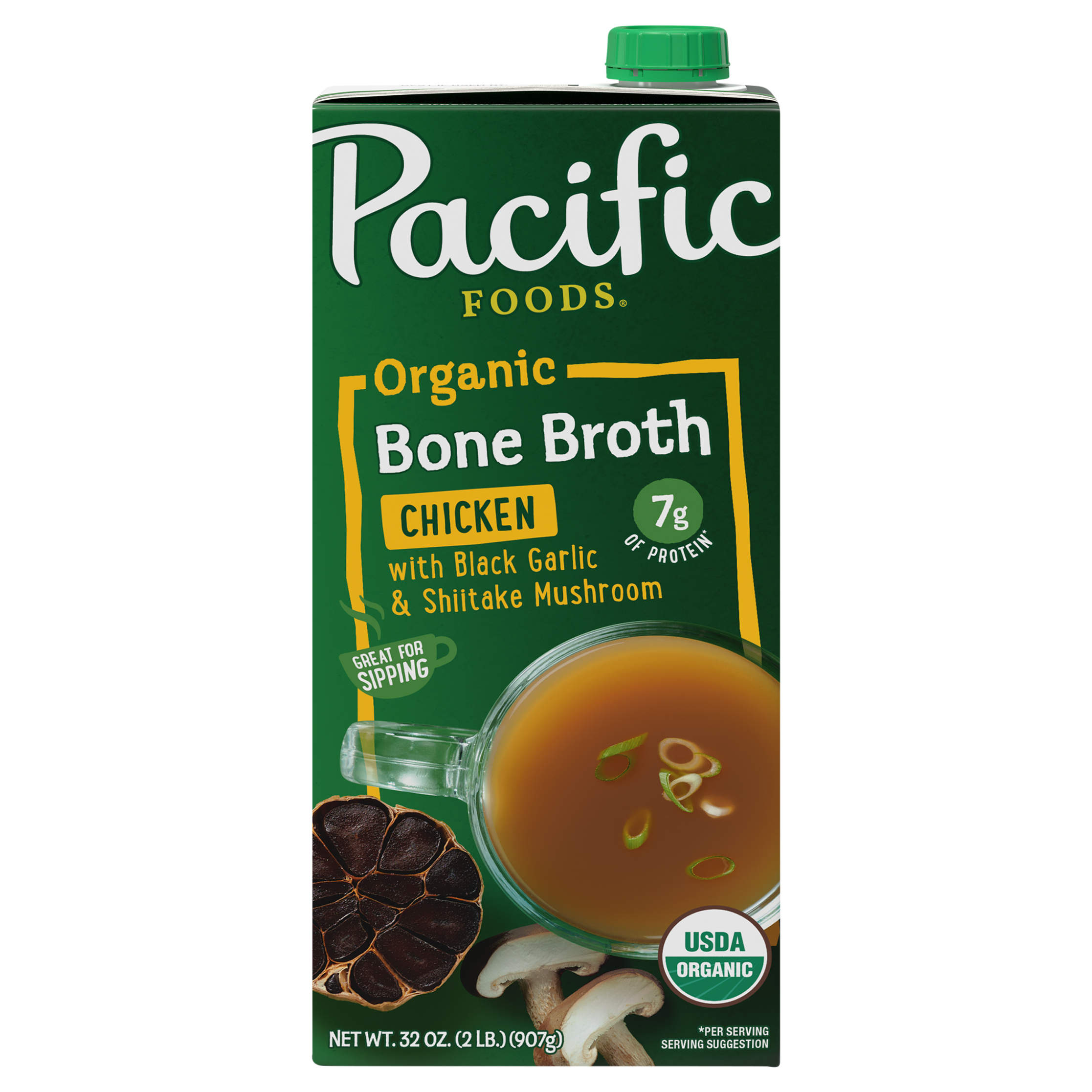 Pacific Foods Organic Chicken Bone Broth with Black Garlic & Shiitake Mushroom