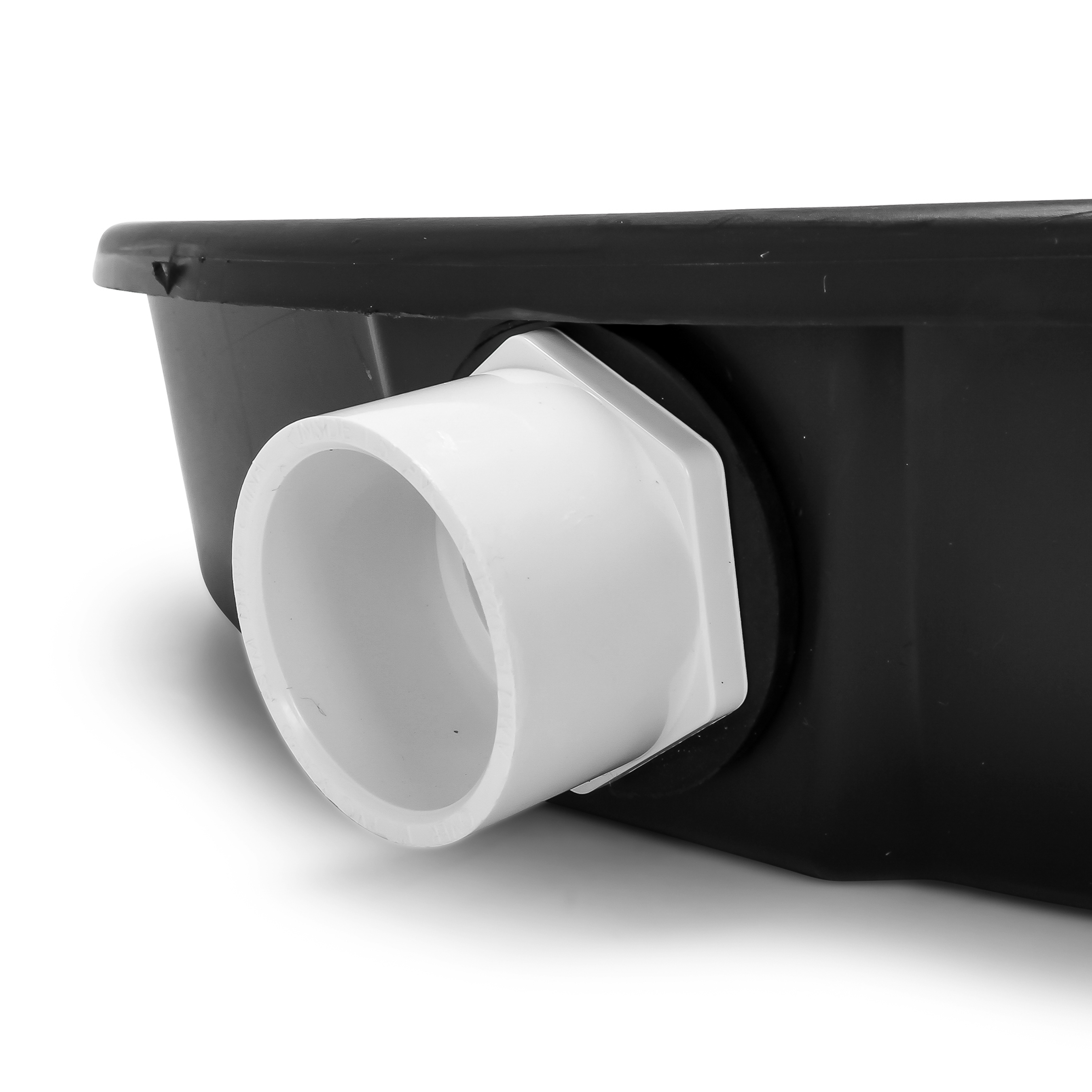 WH Drain Pan - 22" ID Plastic w/PVC Fitting(E/F)