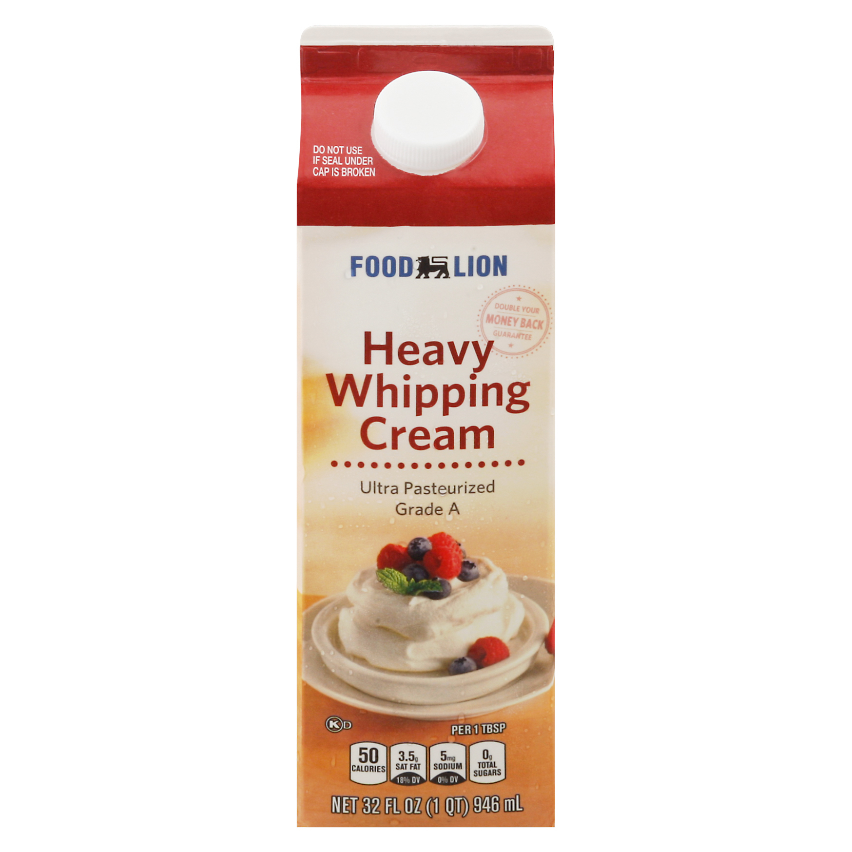 Food Lion Heavy Whipping Cream 32 oz Carton