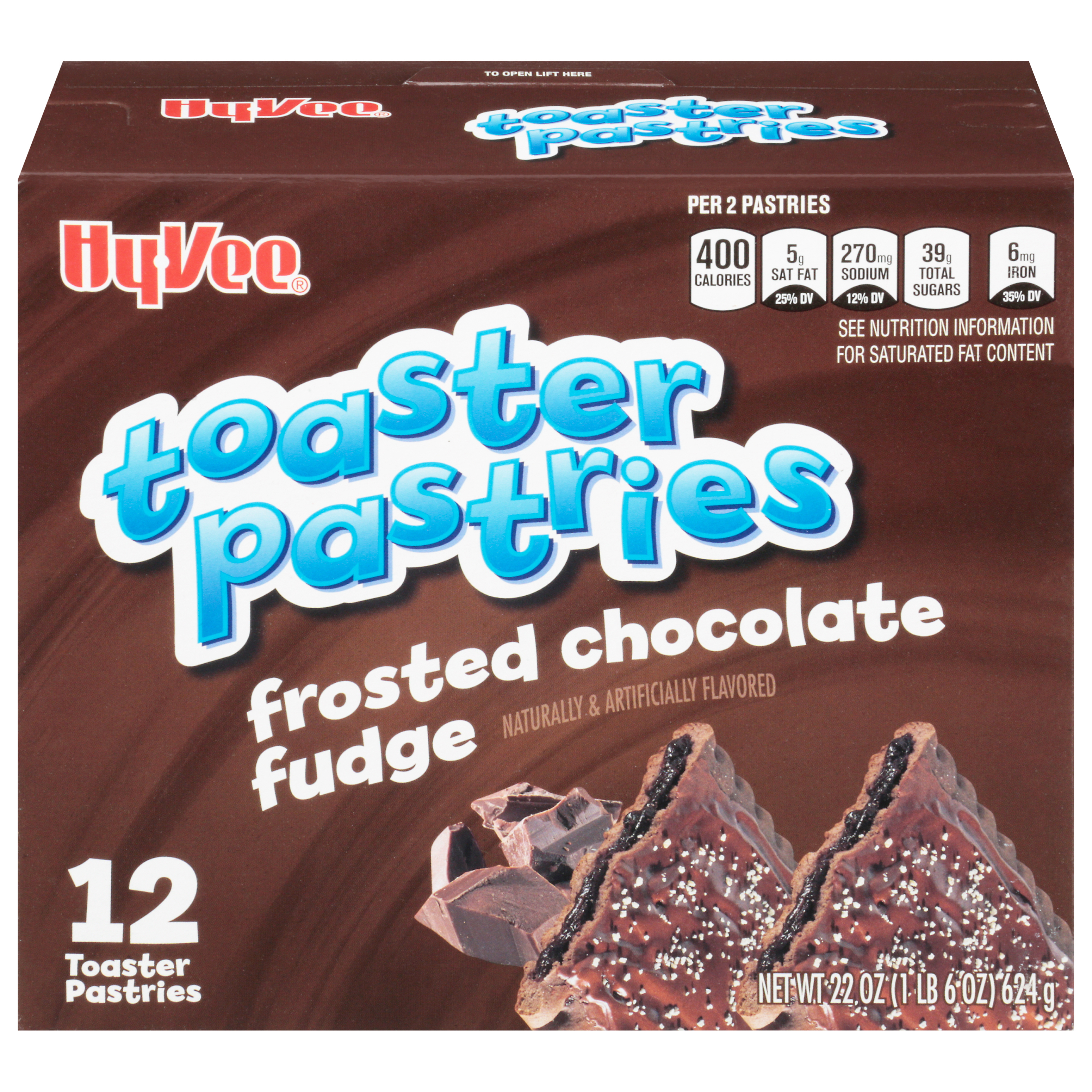 HyVee Frosted Chocolate Fudge Toaster Pastries 12 ea