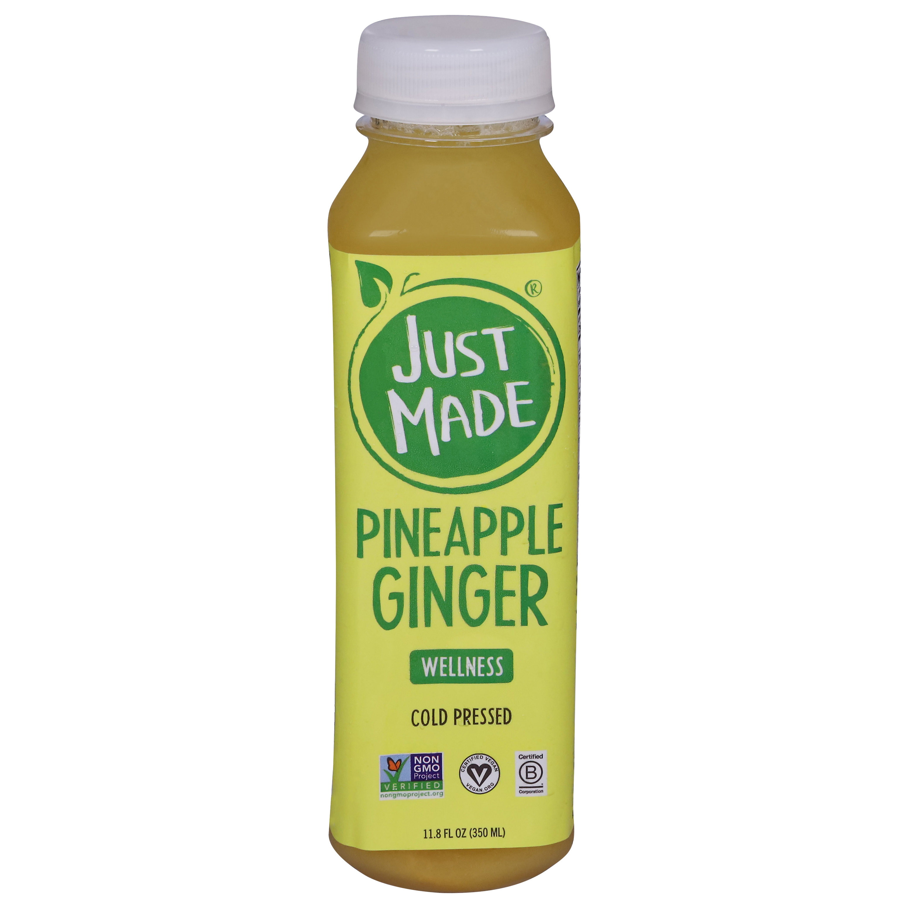 Just Made Cold Pressed Wellness Pineapple Ginger Juice