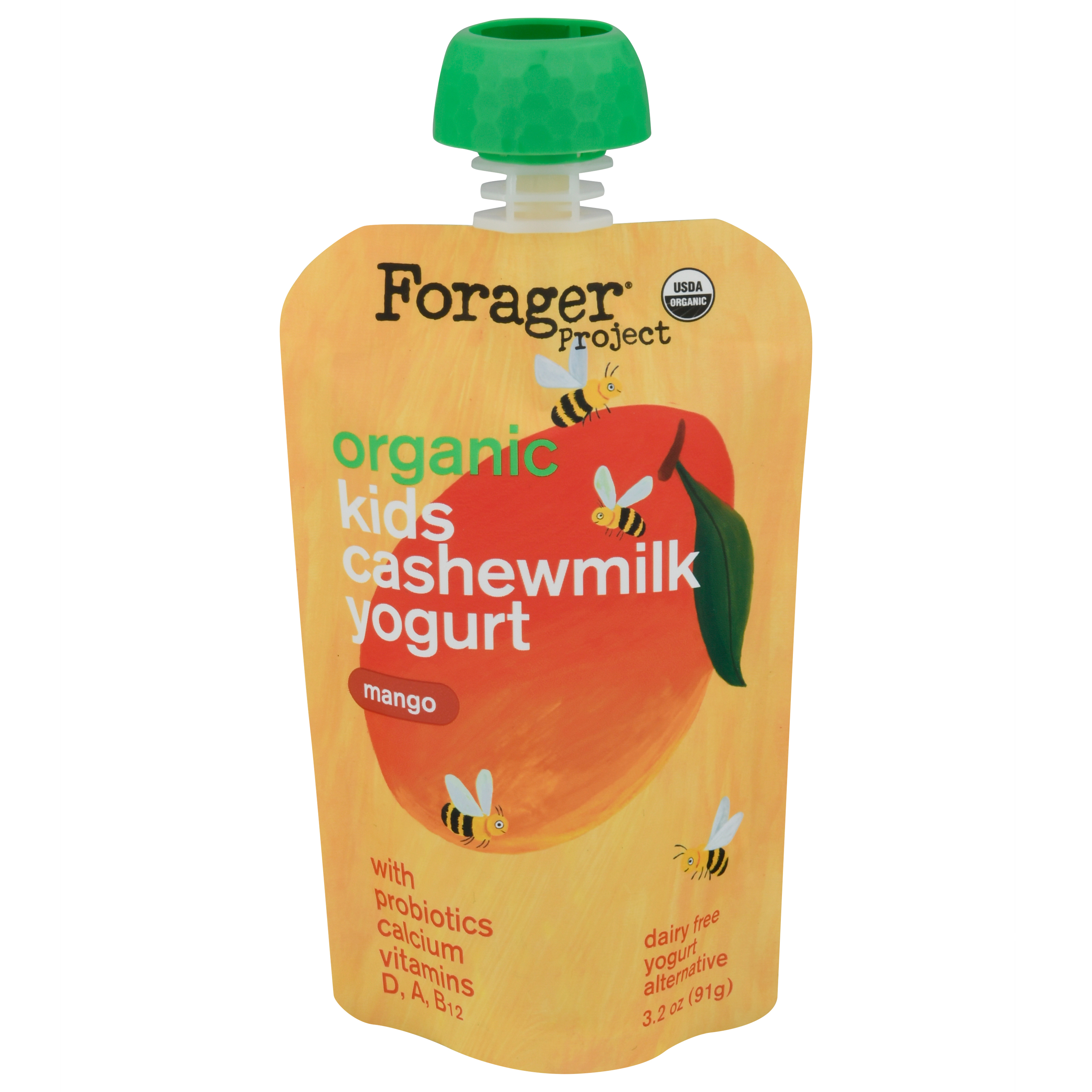Forager Project Dairy Free Organic Kids Mango Cashewmilk Yogurt