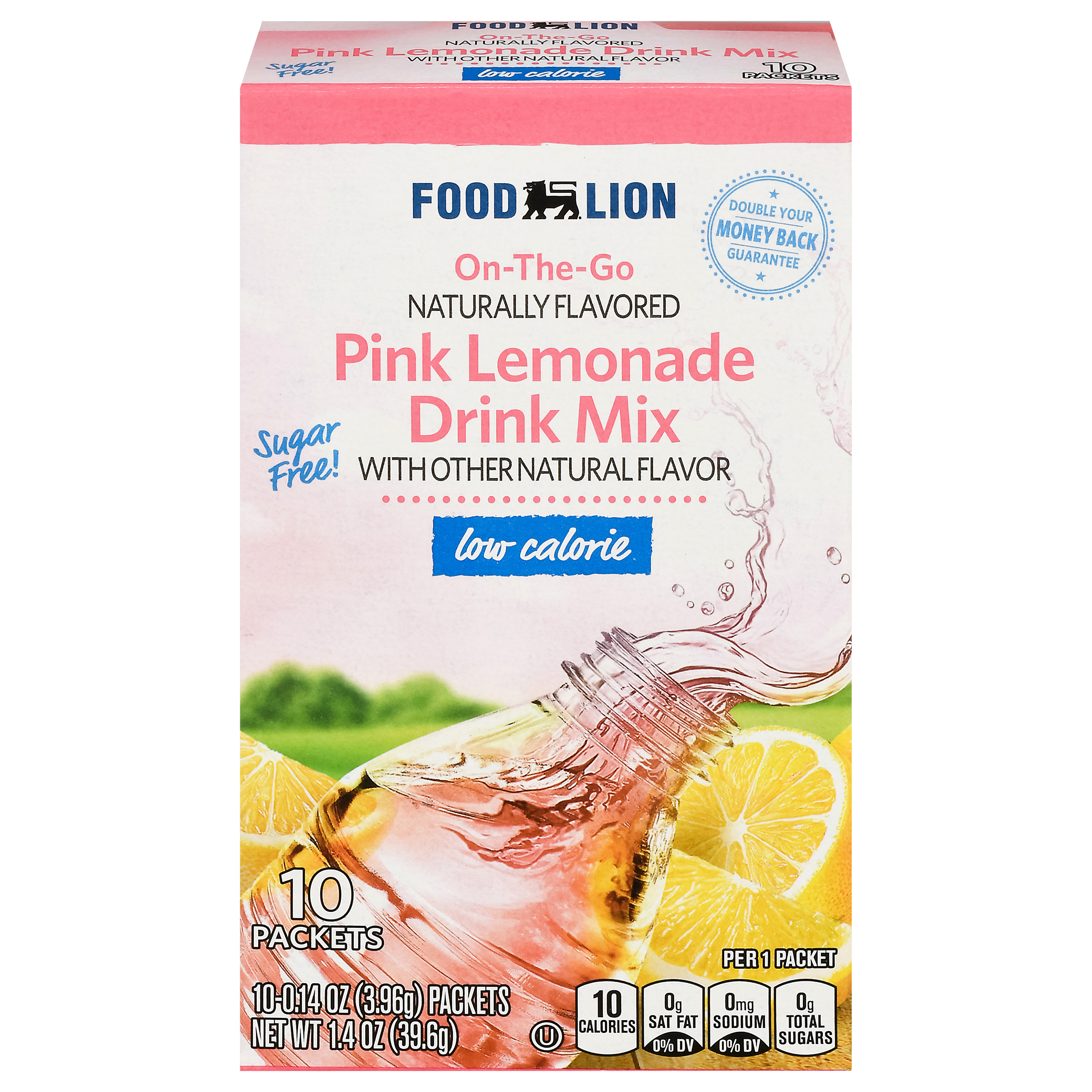Food Lion Low Calorie Pink Lemonade Drink Mix 10 0.14