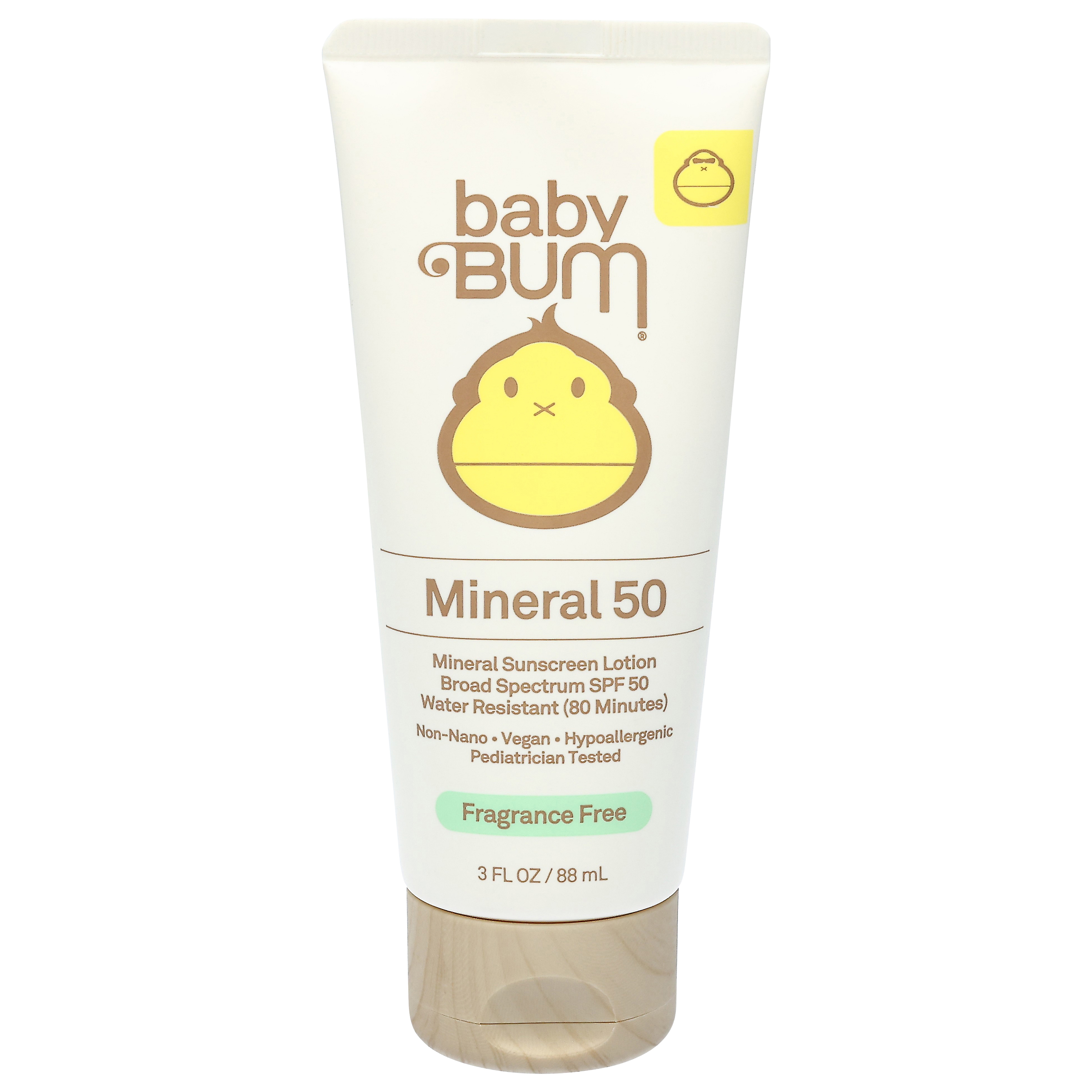 Baby Bum Broad Spectrum SPF 50 Mineral Fragrance Free Sunscreen Lotion