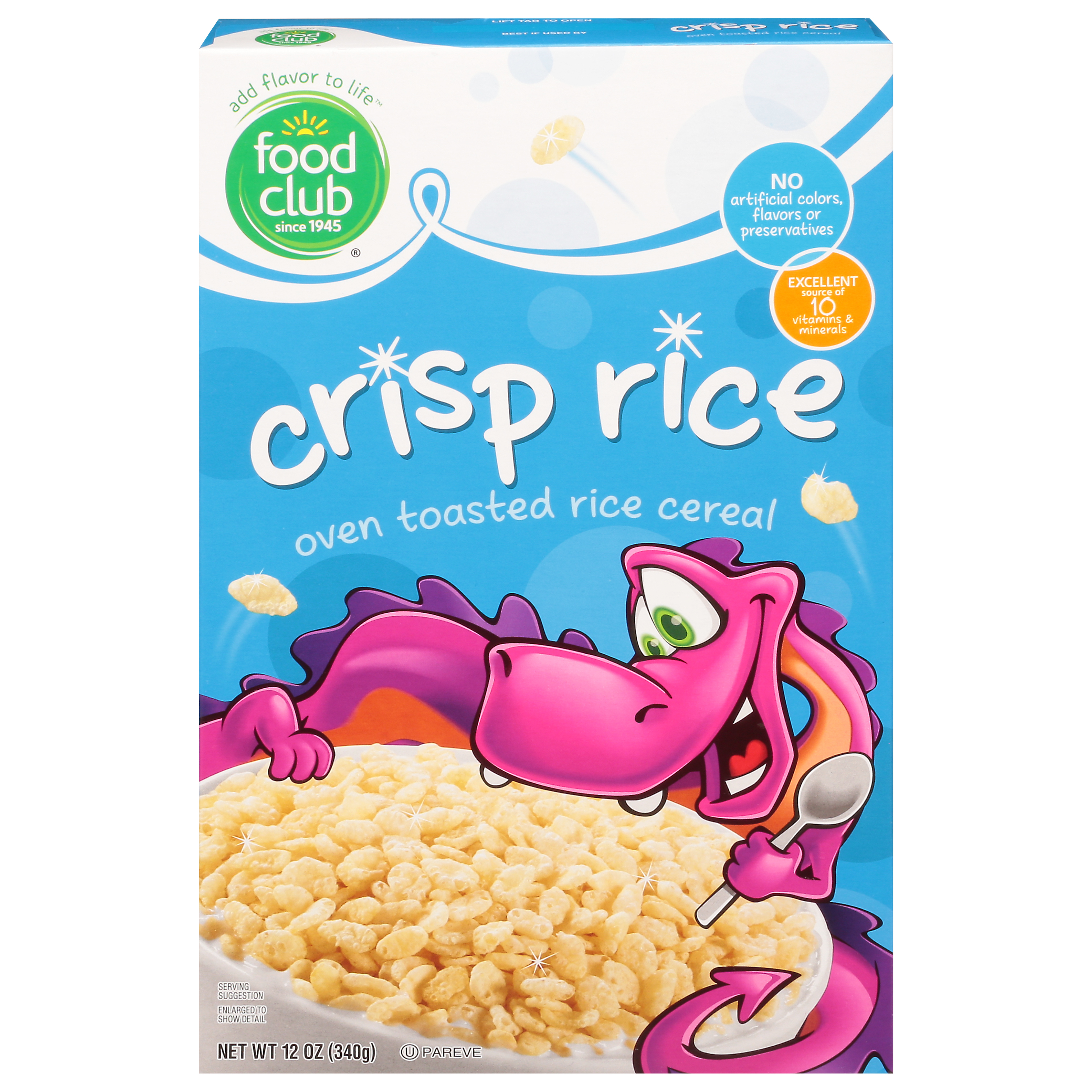 Food Club Crisp Rice Cereal 12 oz