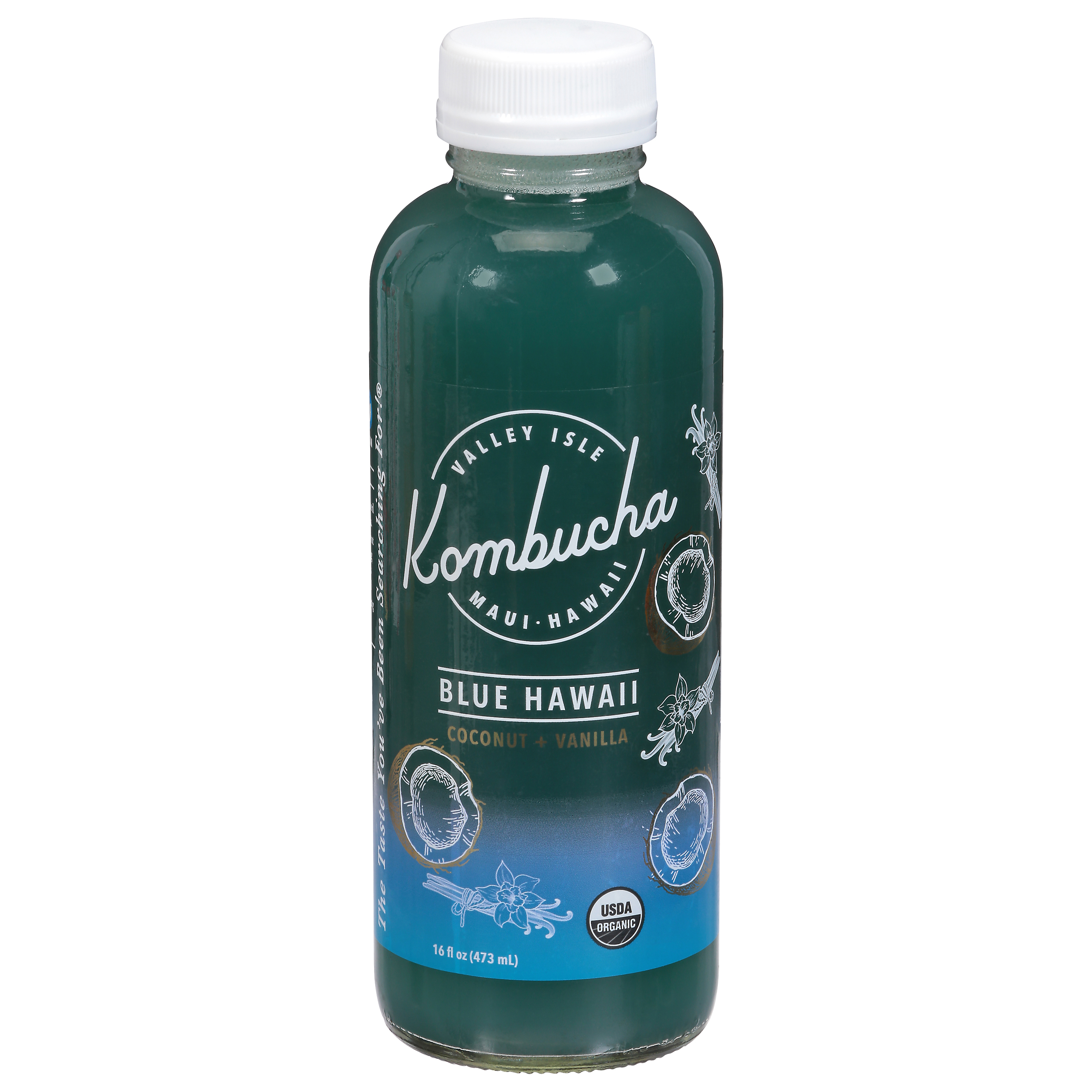 Valley Isle Kombucha Blue Hawaii Coconut + Vanilla Kombucha