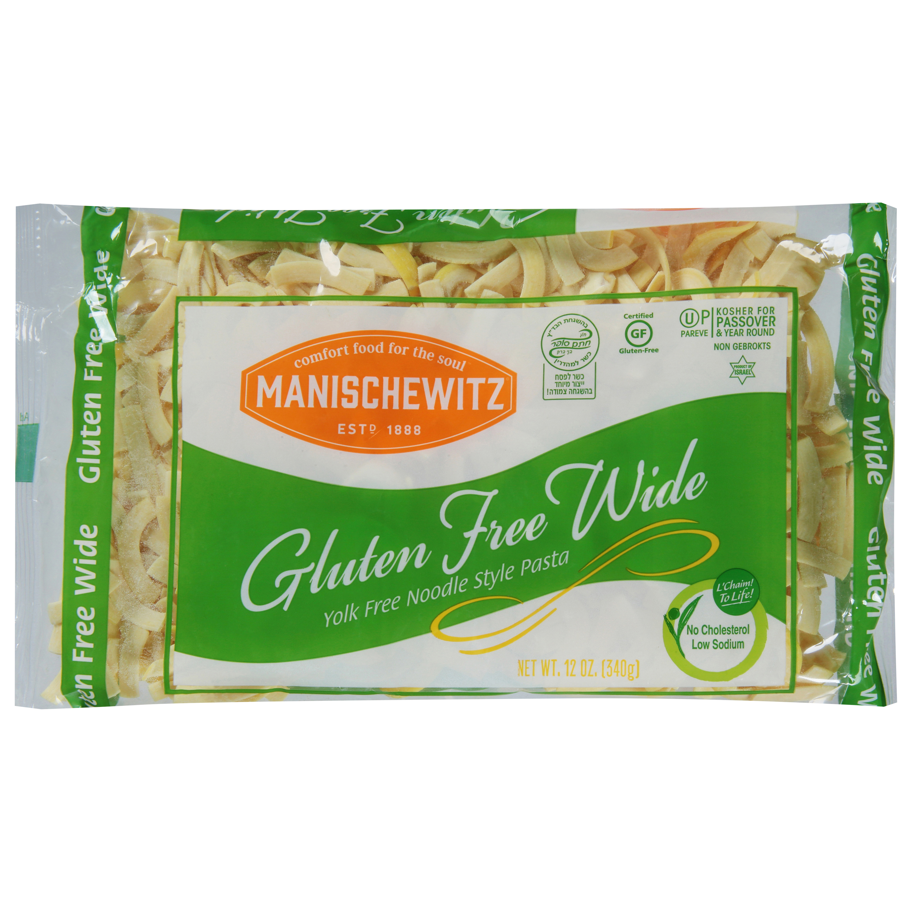 Manischewitz Gluten Free Wide Yolk Free Noodle Style Pasta