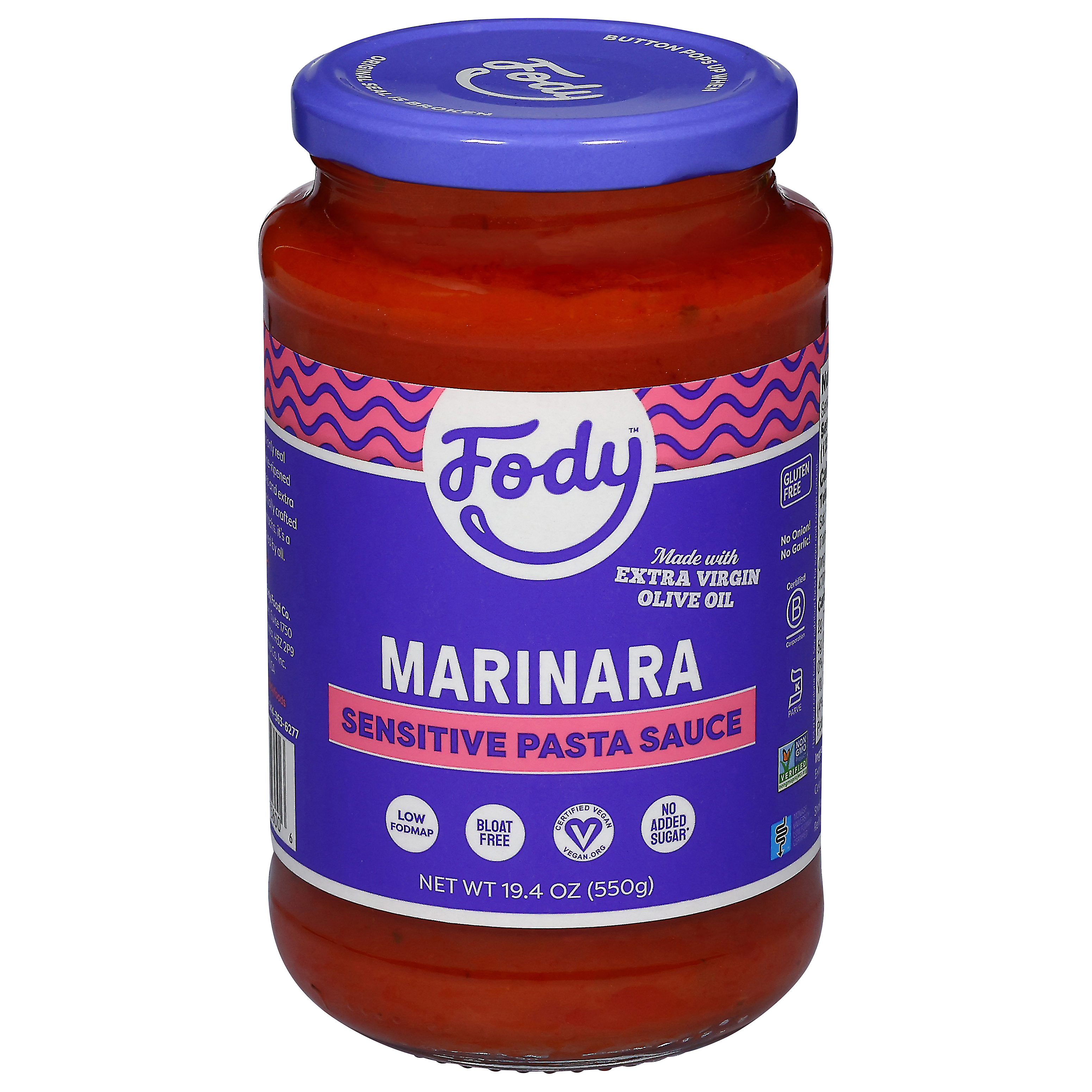 Fody Marinara Sensitive Pasta Sauce