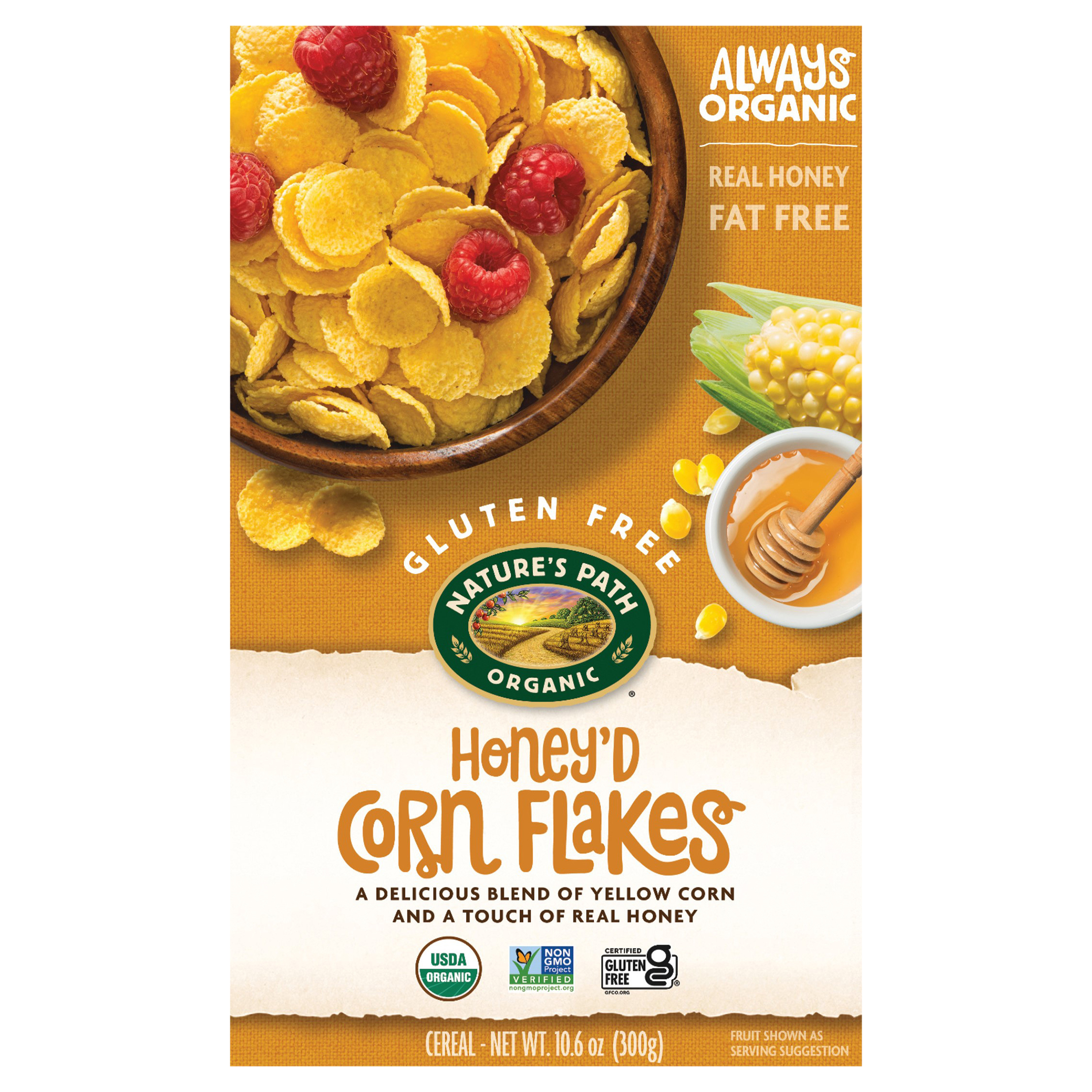 Nature`s Path Honey`d Corn Flakes