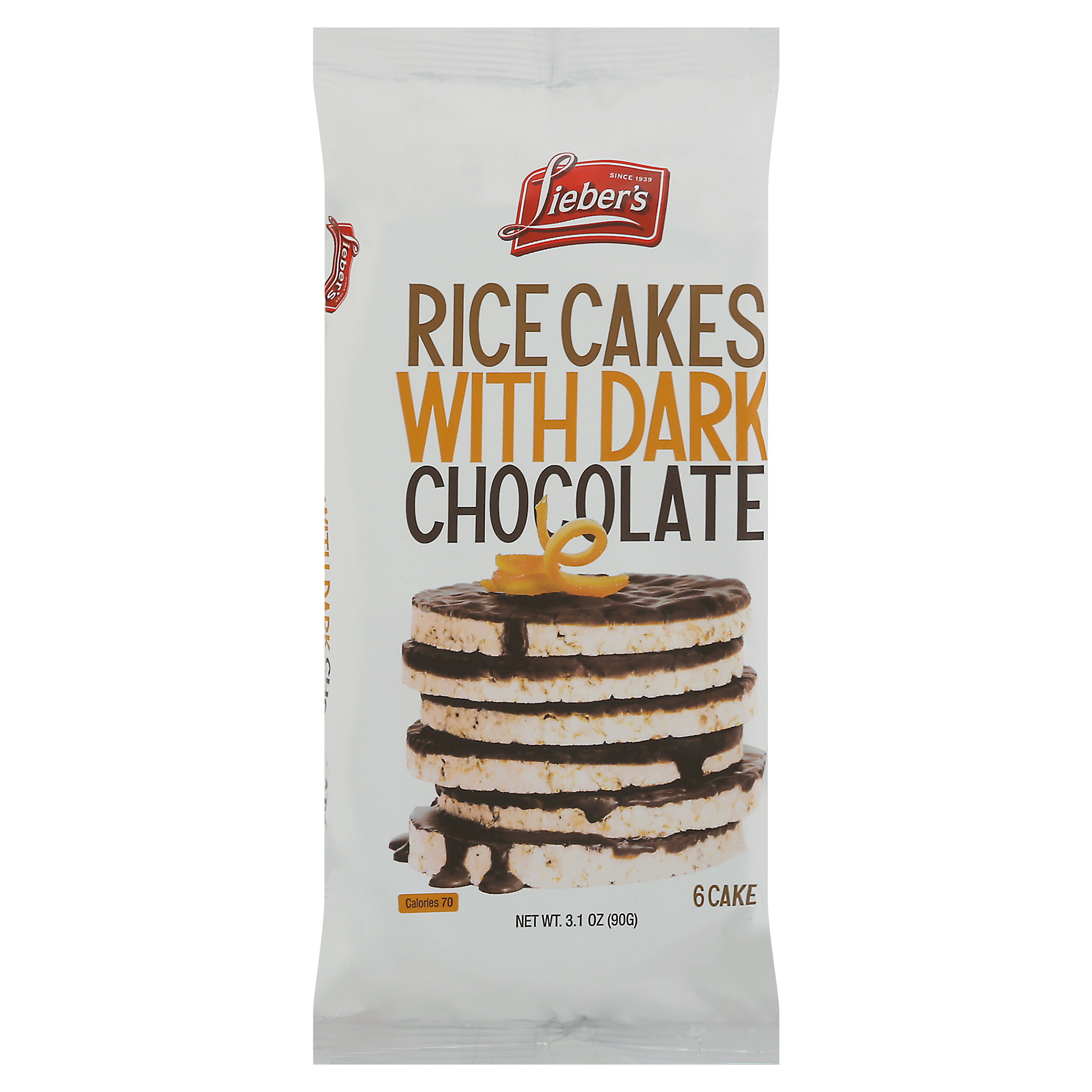 Lieber's Rice Cakes with Dark Chocolate