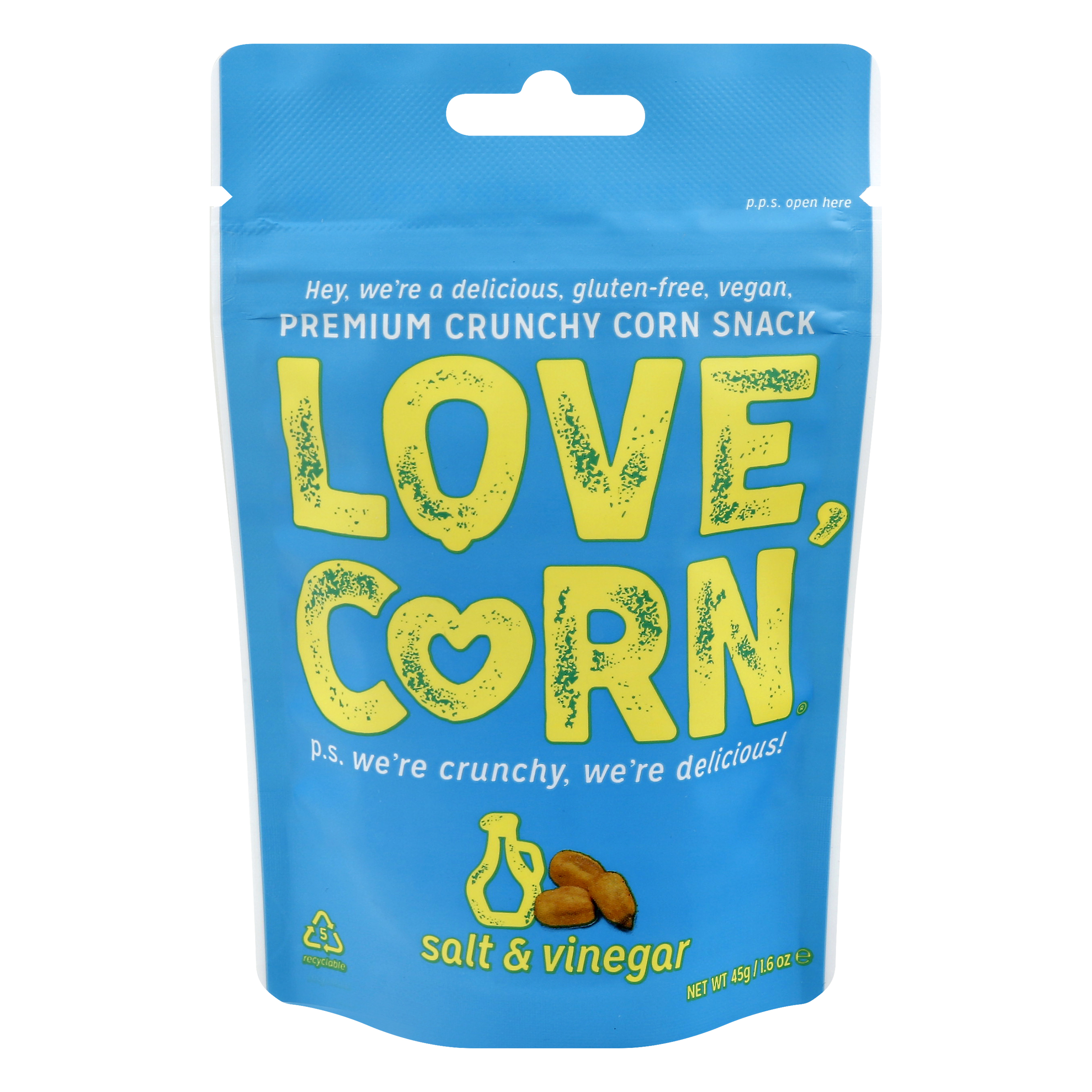 Love Corn Salt & Vinegar Corn Snack 45 gr