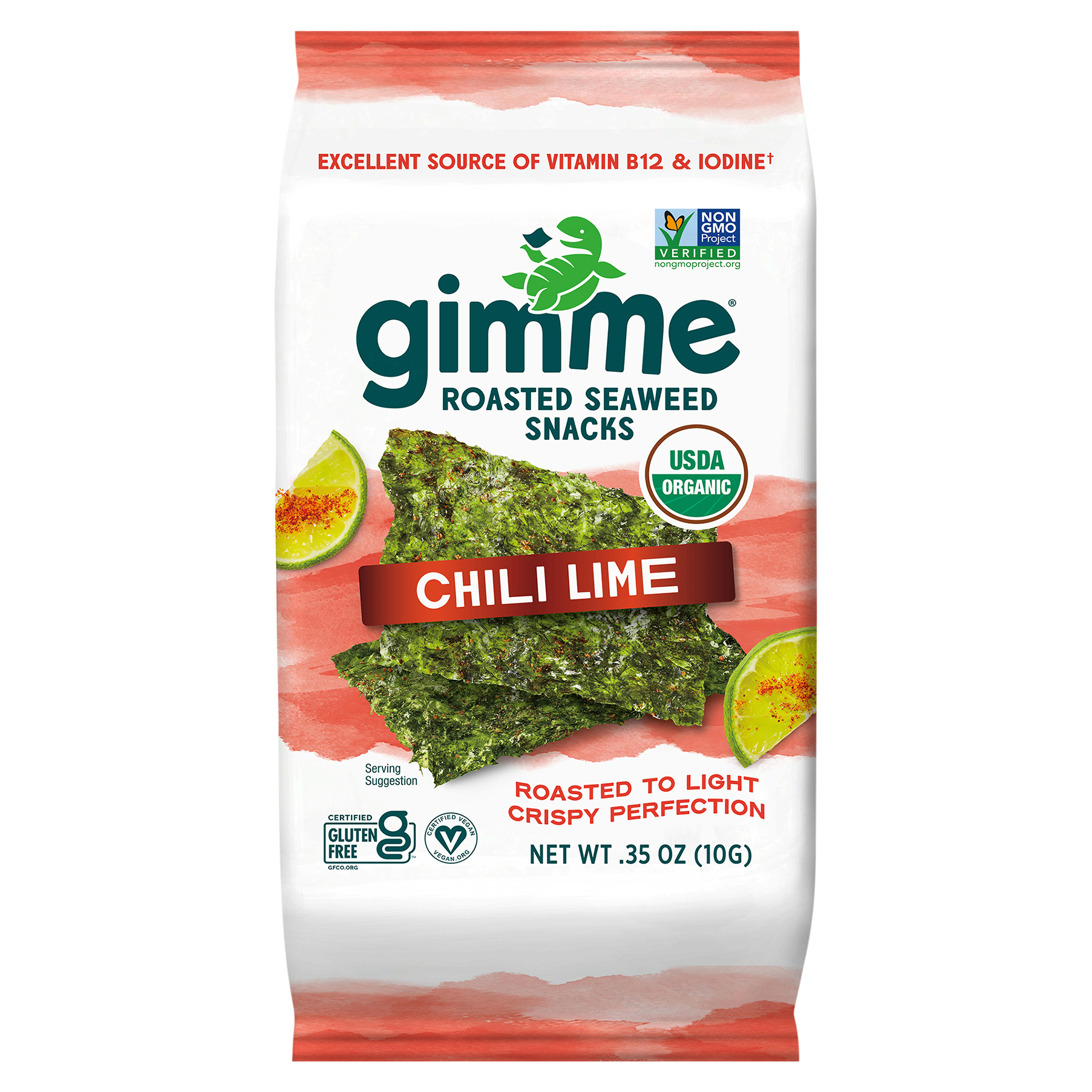 gimMe Organic Roasted Chili Lime Seaweed Snacks