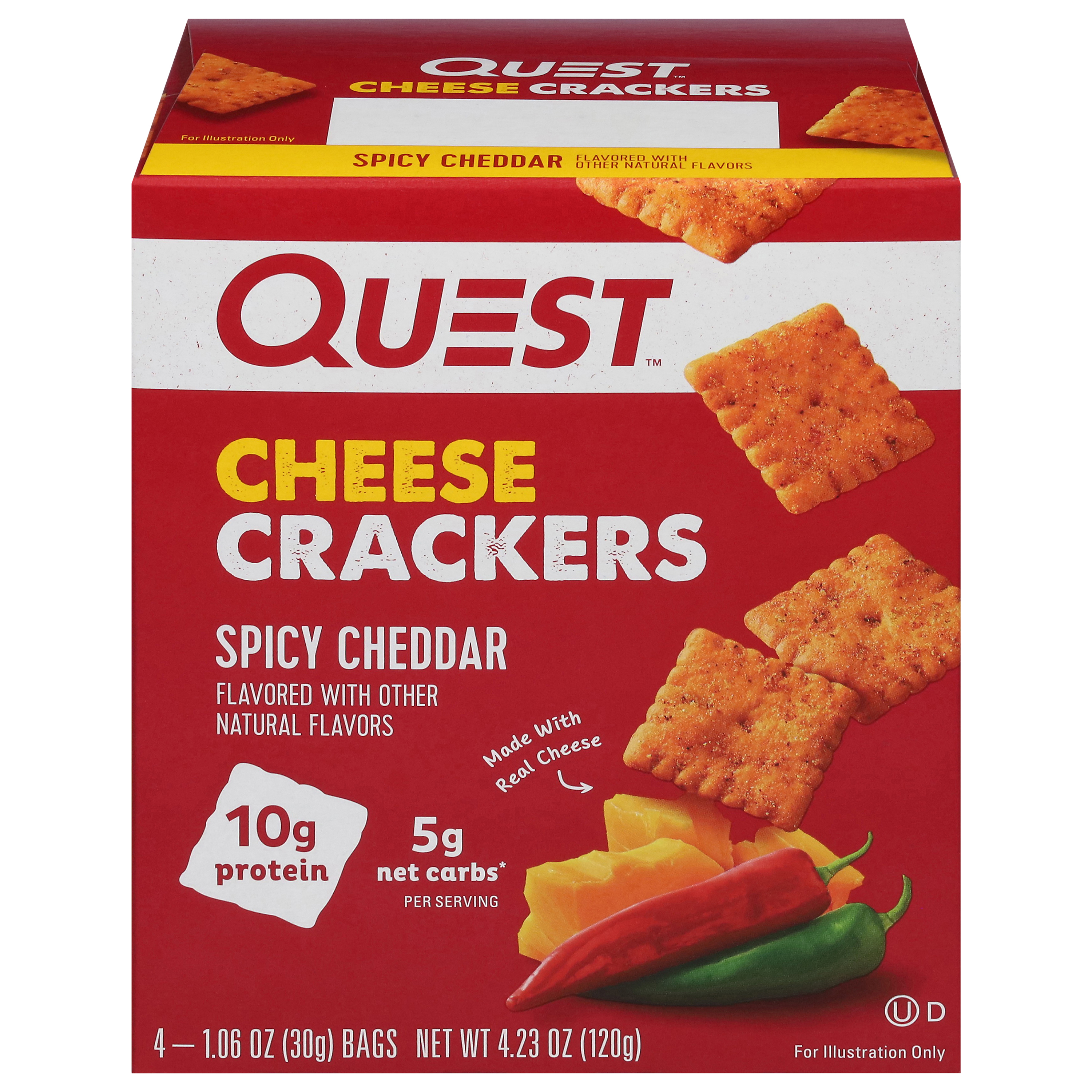 Quest Spicy Cheddar Cheese Crackers