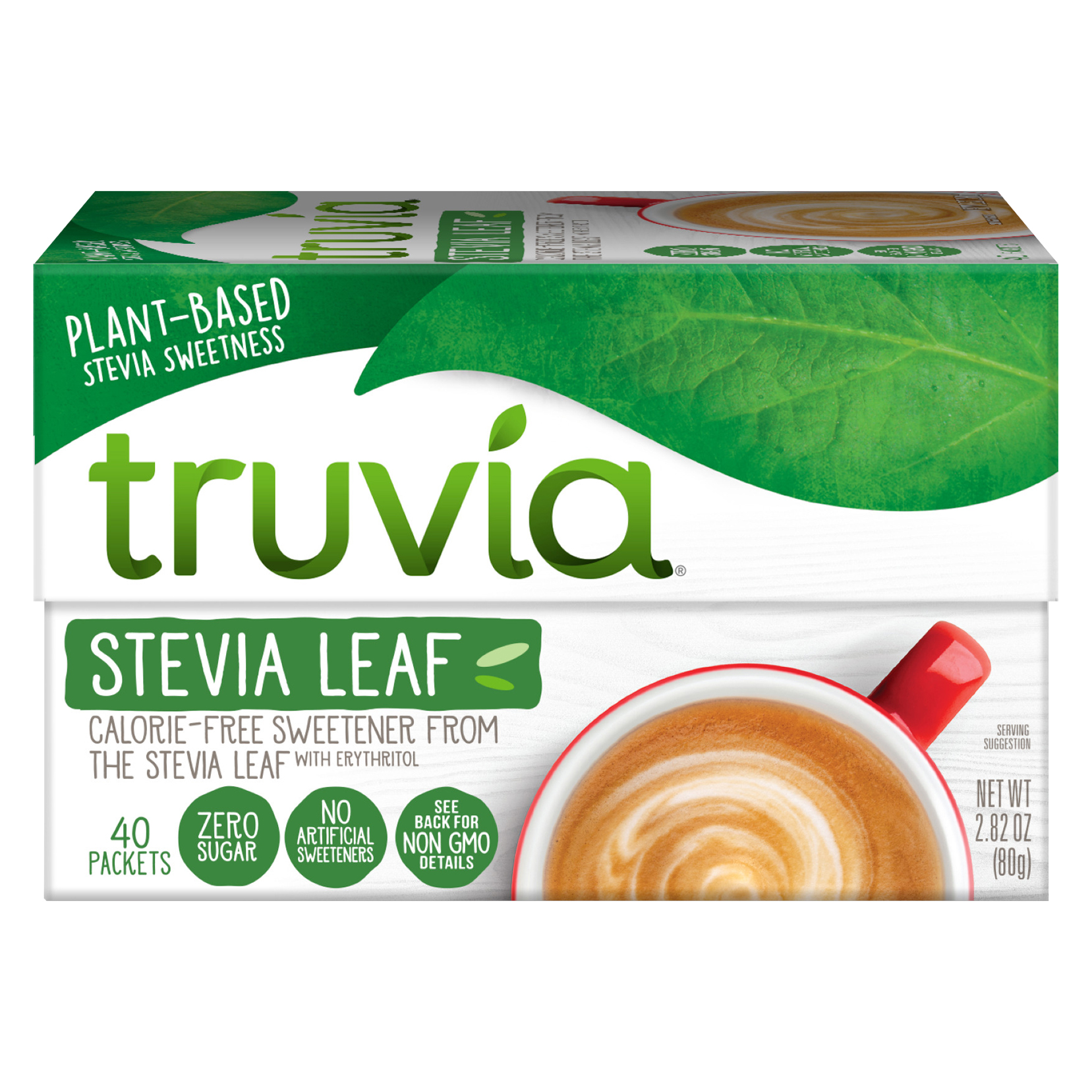 Truvia Original Calorie-Free Sweetener from the Stevia Leaf Packets, 40 Count, 2.82 oz Carton