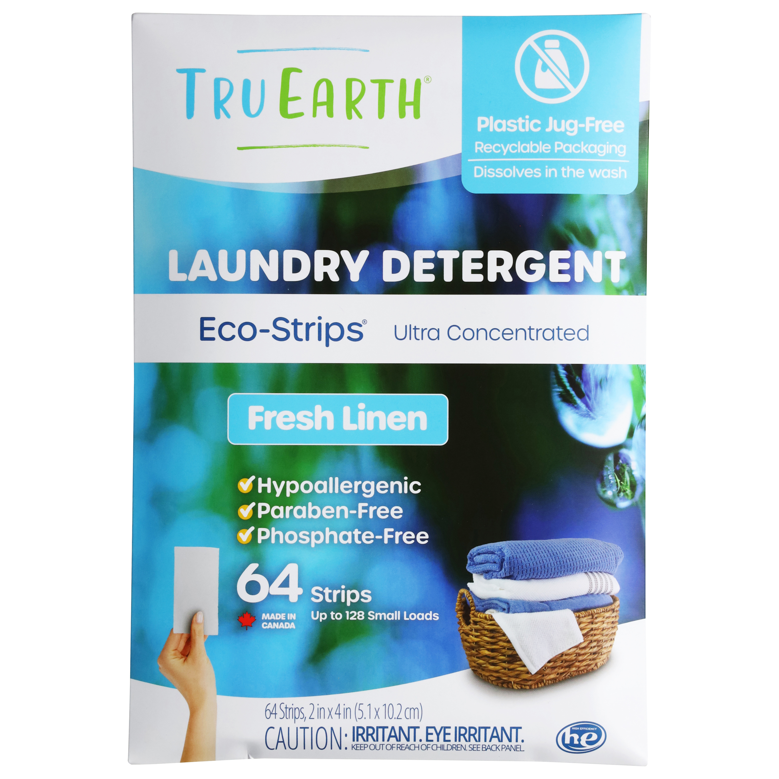 Tru Earth Eco-Strips Ultra Concentrated Fresh Linen Laundry Detergent
