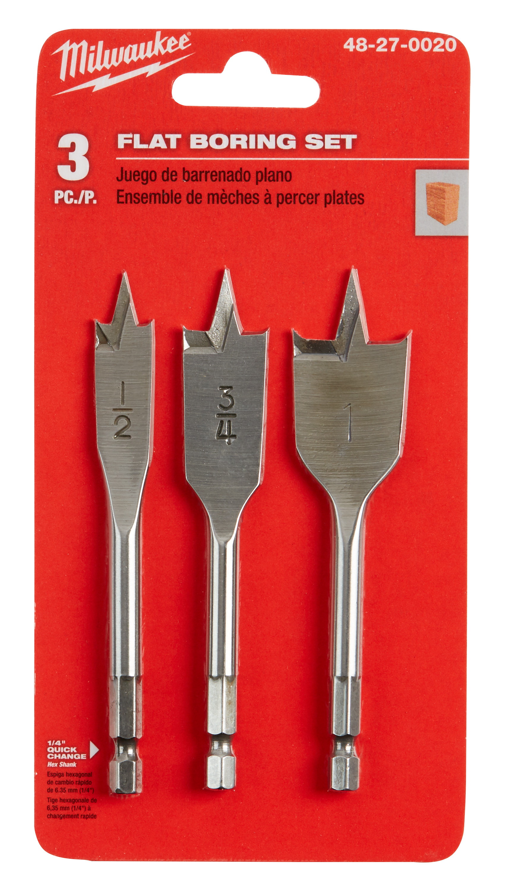 3 PC Stubby Flat Boring Set