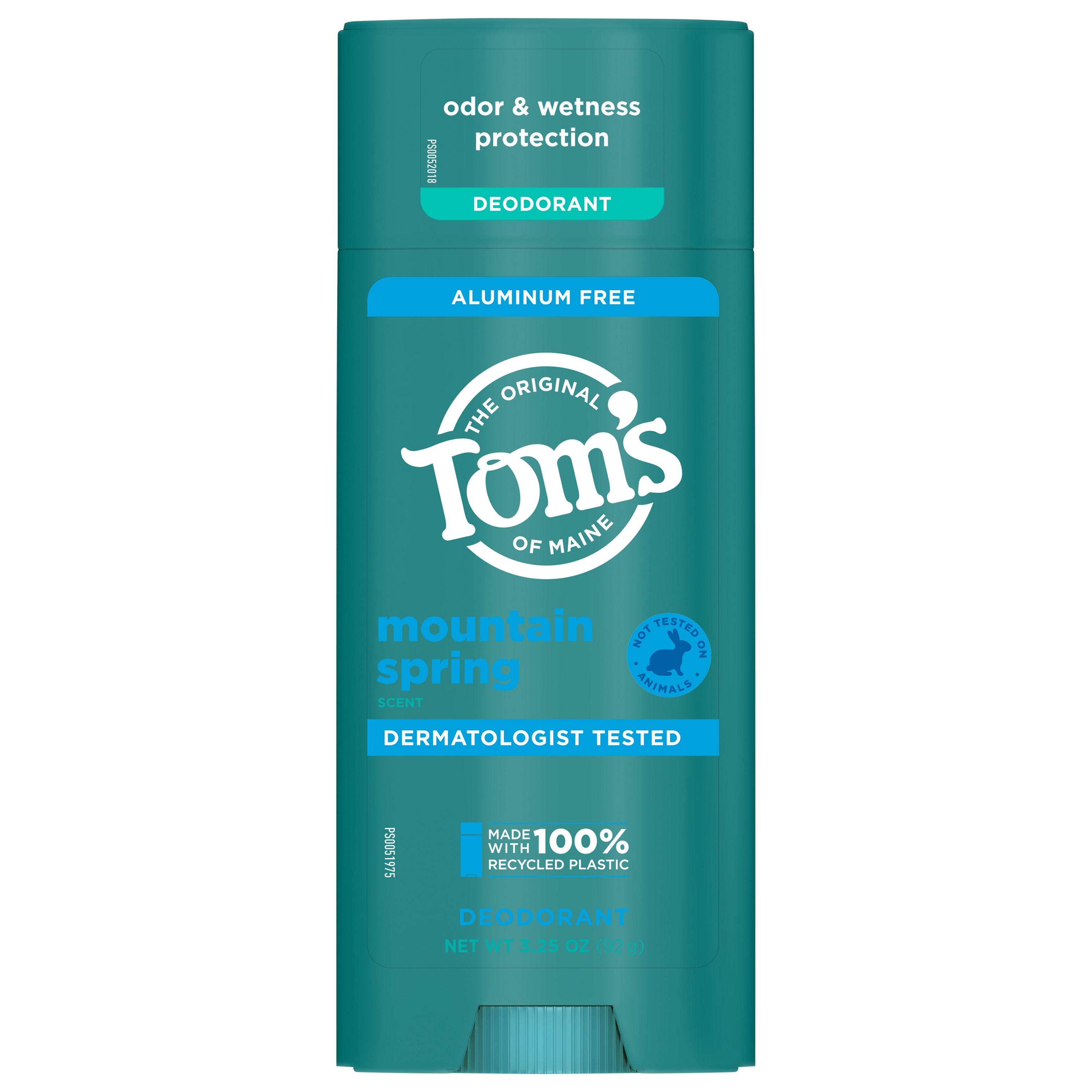 Tom’s of Maine Mountain Spring Natural Deodorant for Men and Women, Aluminum Free, 3.25 Oz.