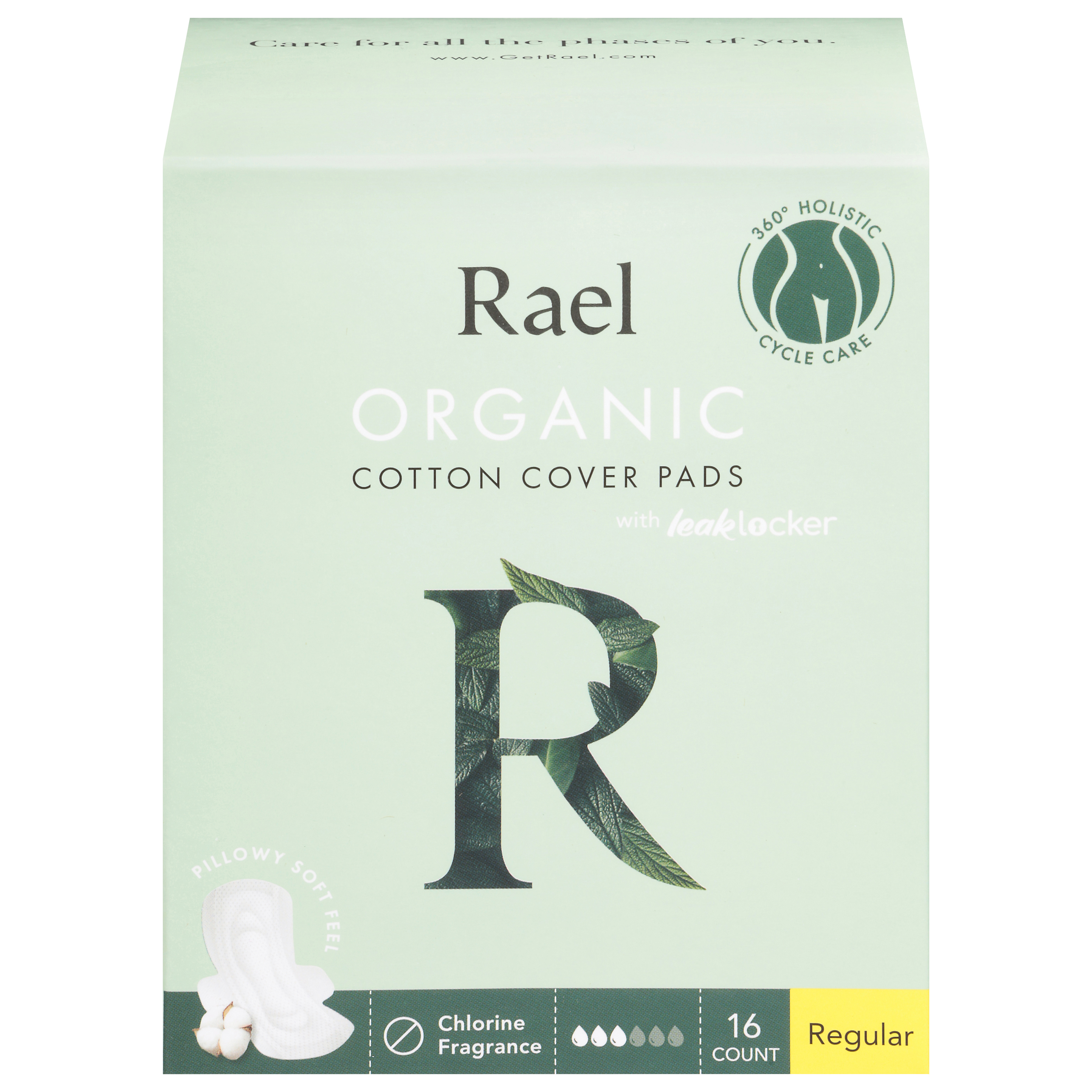 Rael Organic Regular Cotton Cover Pads