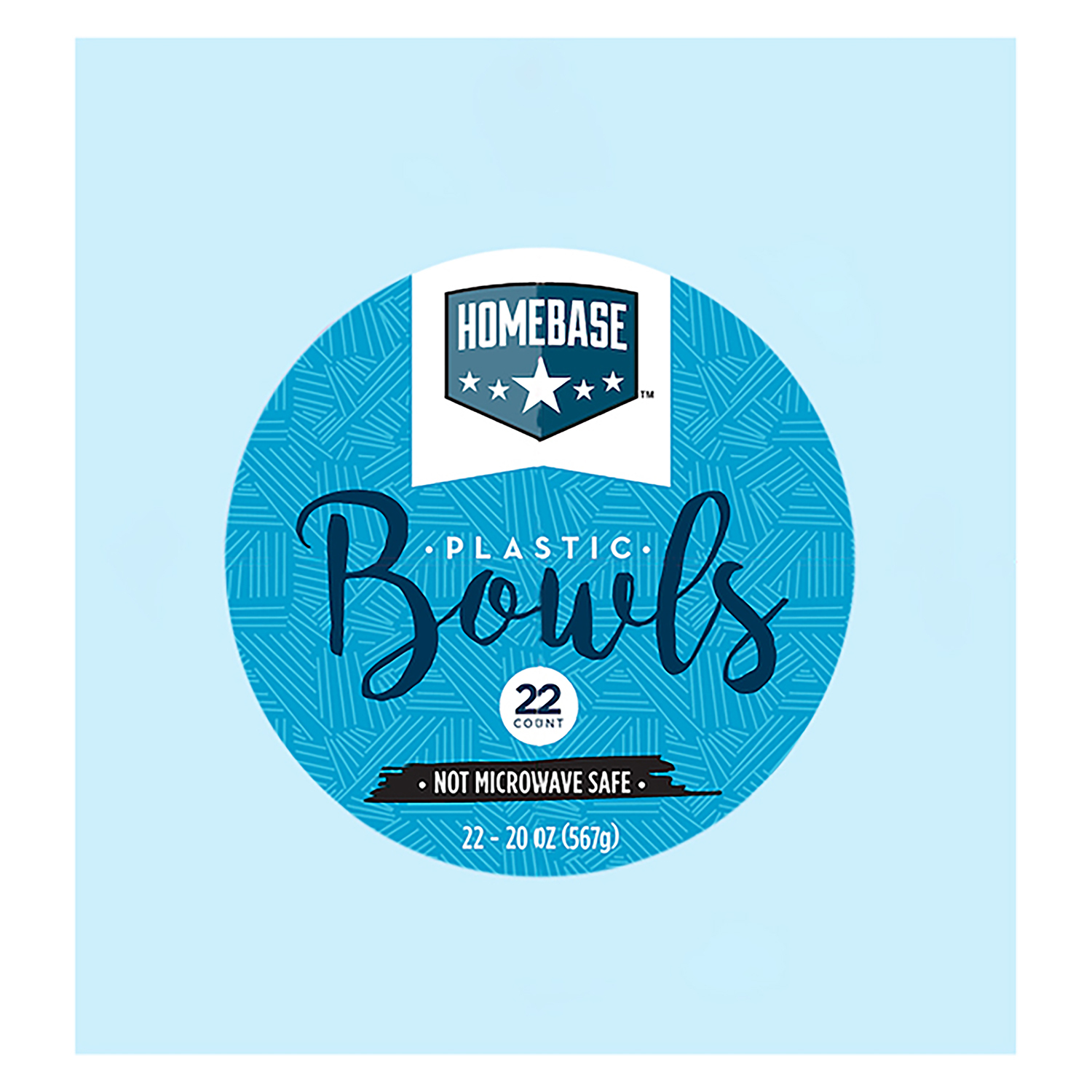 HomeBase 20 Ounce Plastic Bowls 22 ea