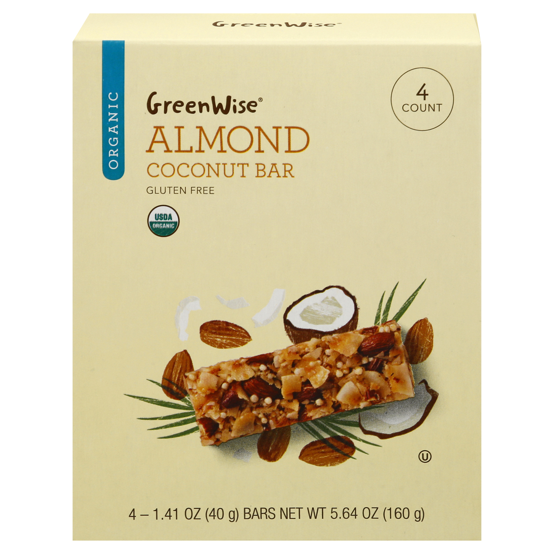 GreenWise Organic Almond Coconut Bar 4 ea BOX