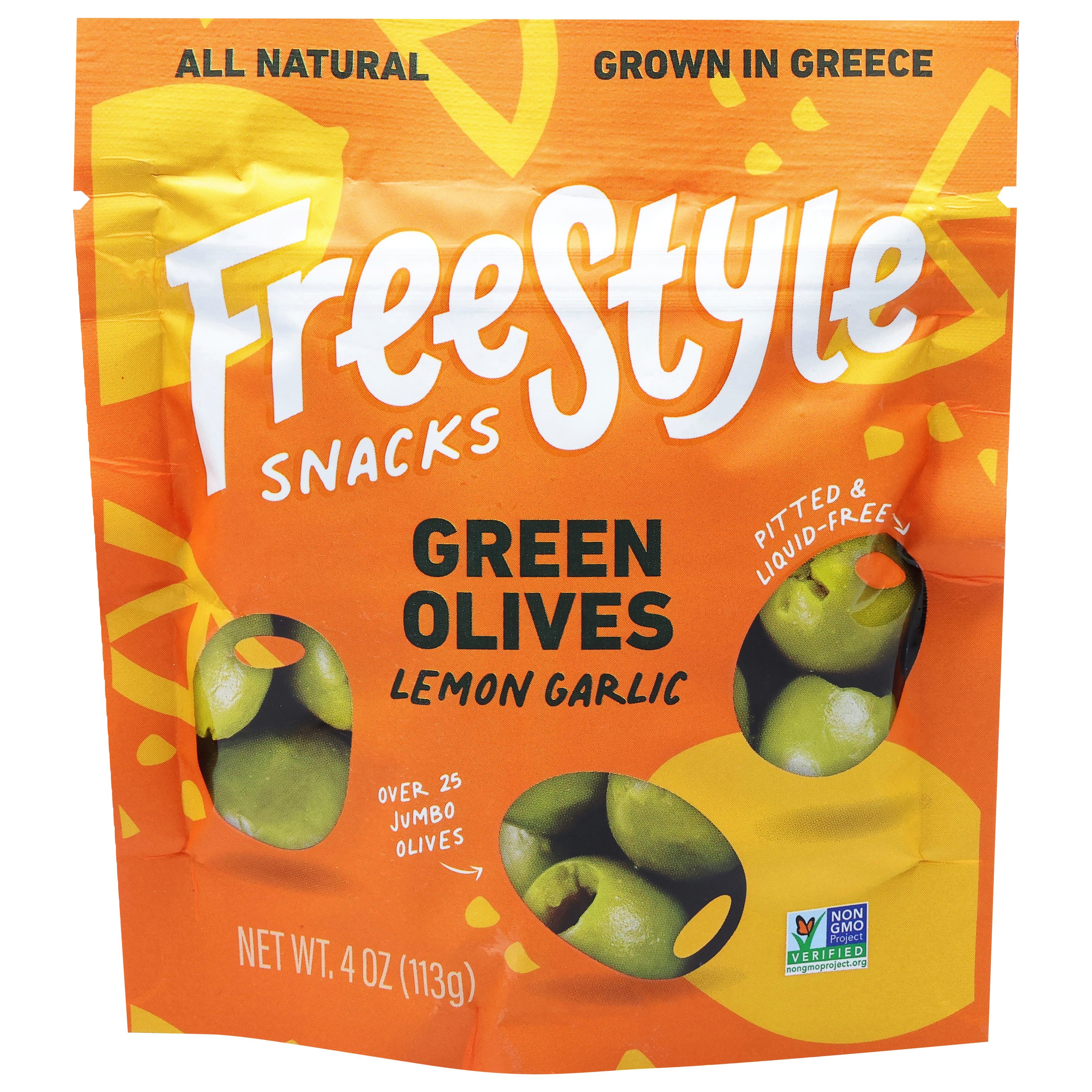 FreeStyle Snacks Green Lemon Garlic Olives
