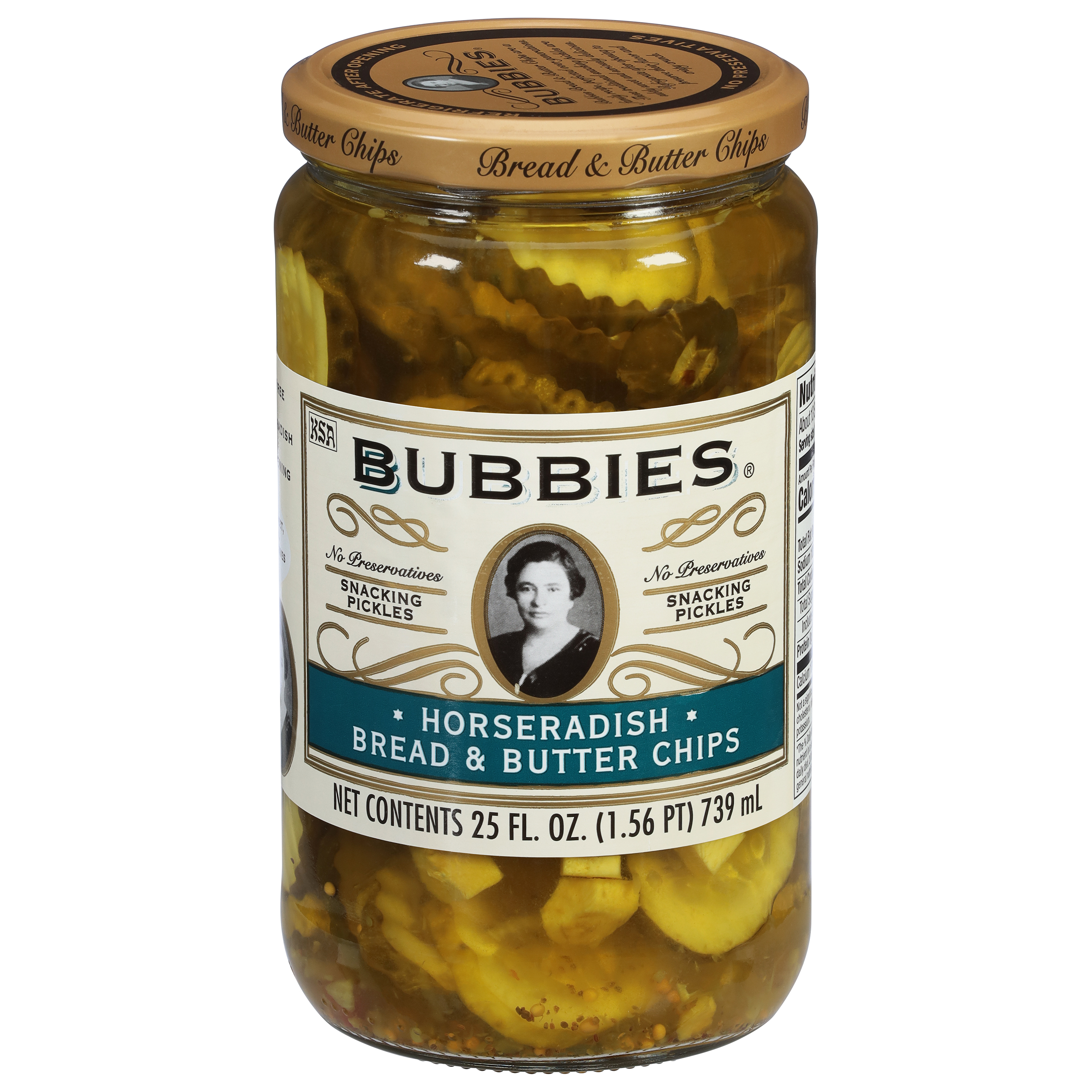 Bubbies Horseradish Bread & Butter Chips Pickles